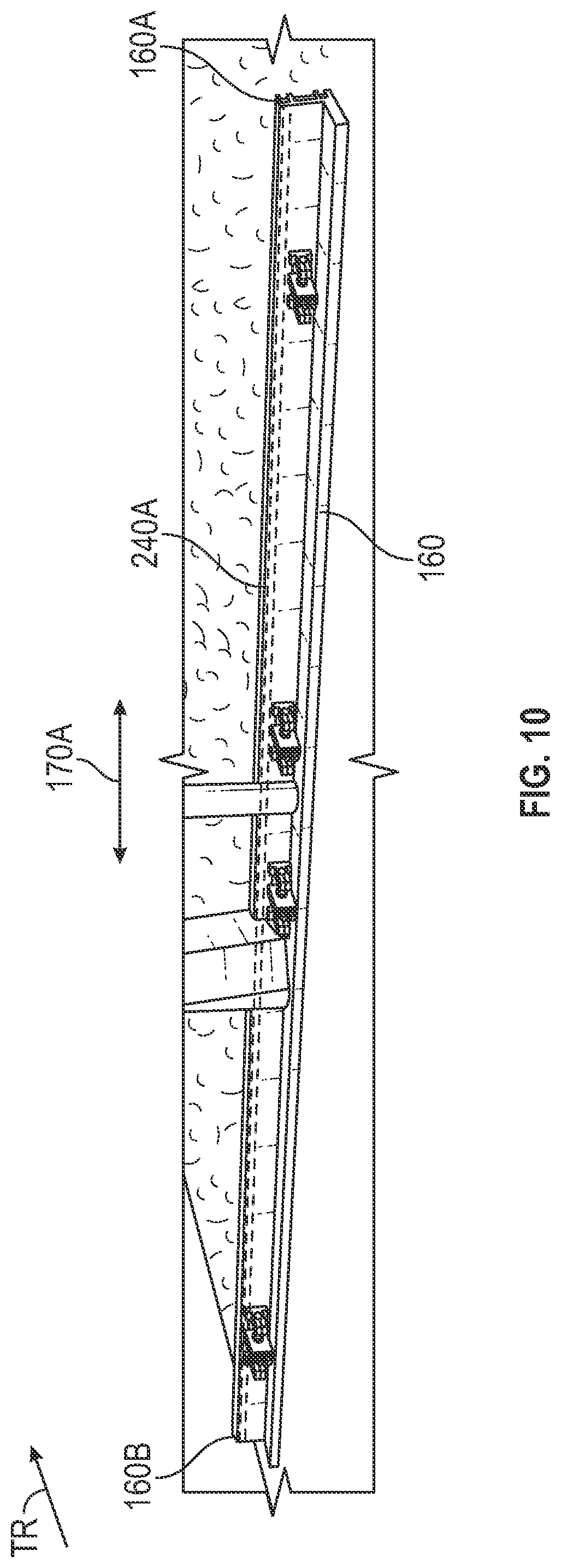Patent US12460431 Figure 8 – Concrete screed device with oscillating screed bar