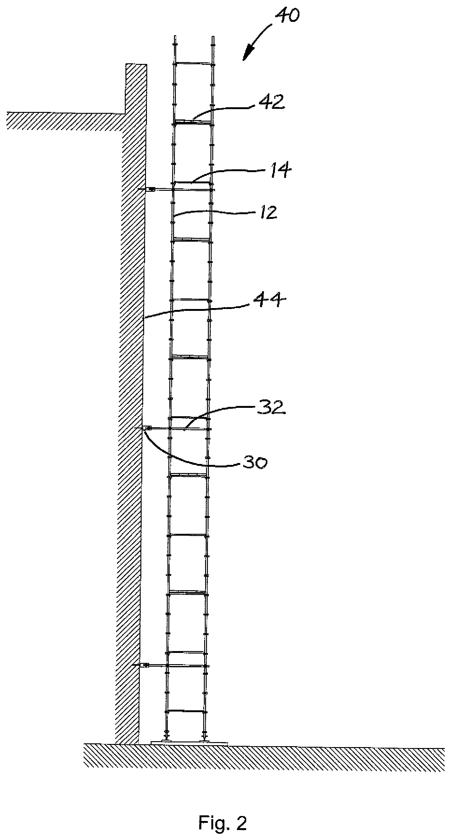 Patent US12460433 Figure 2 – Scaffold safety device and monitoring system