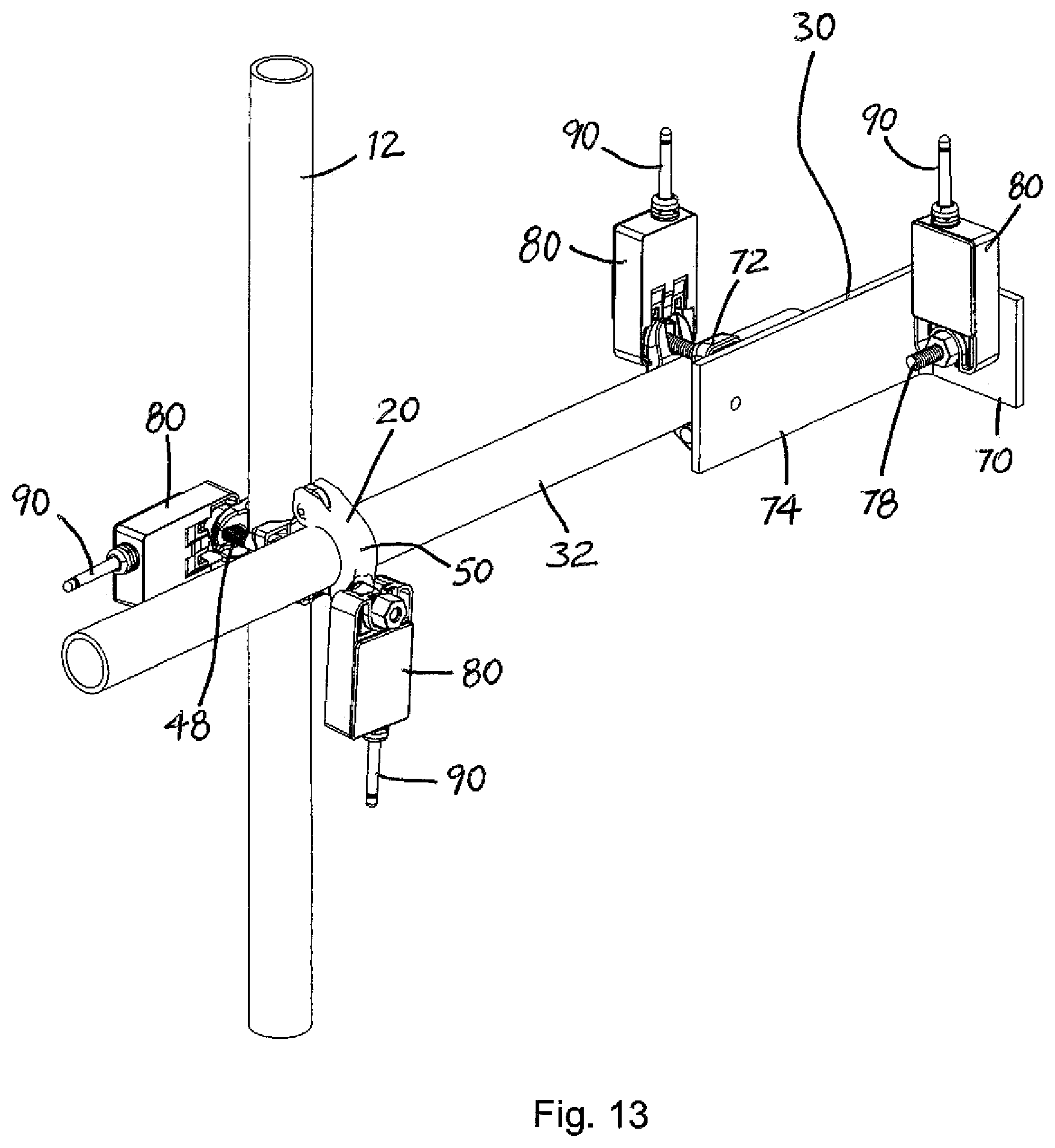 Patent US12460433 Figure 8 – Scaffold safety device and monitoring system