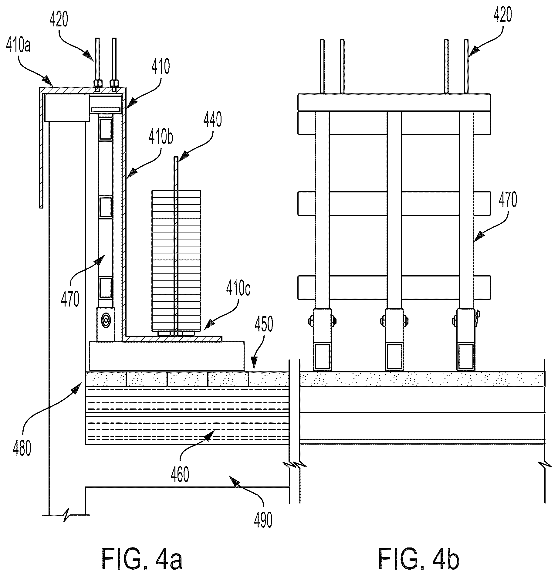 Patent US12460434 Figure 4 – Apparatus for quick-deploy scaffolding