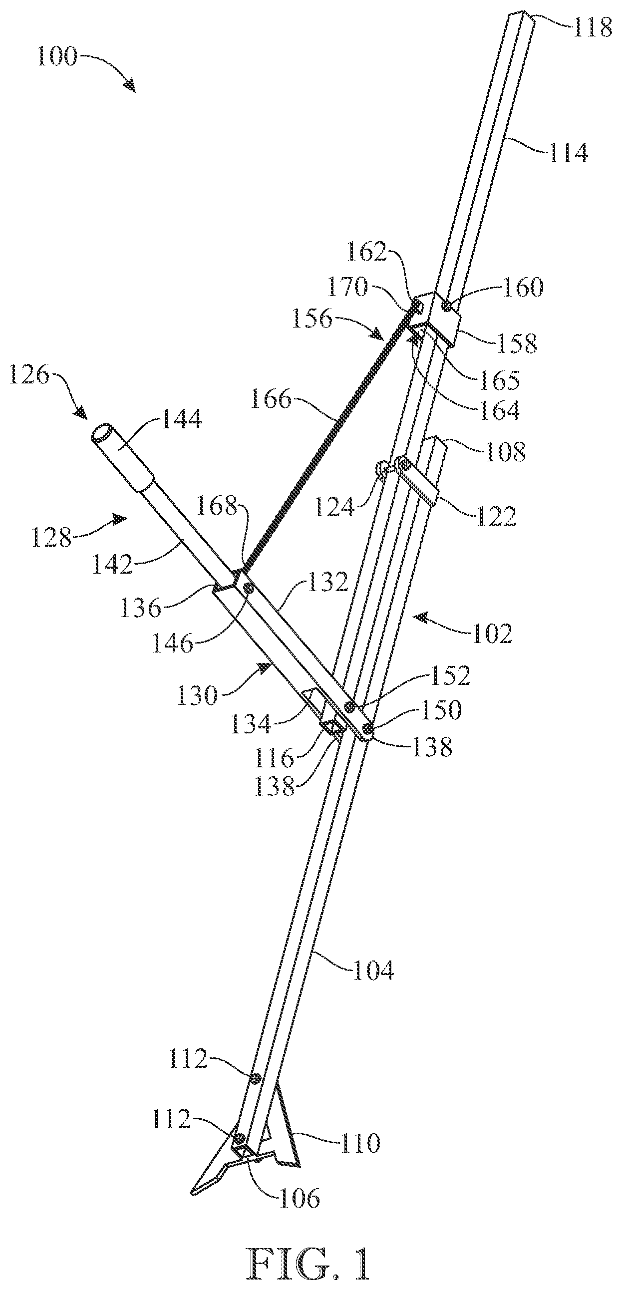 Patent US12460435 Figure 1 – Leveling device