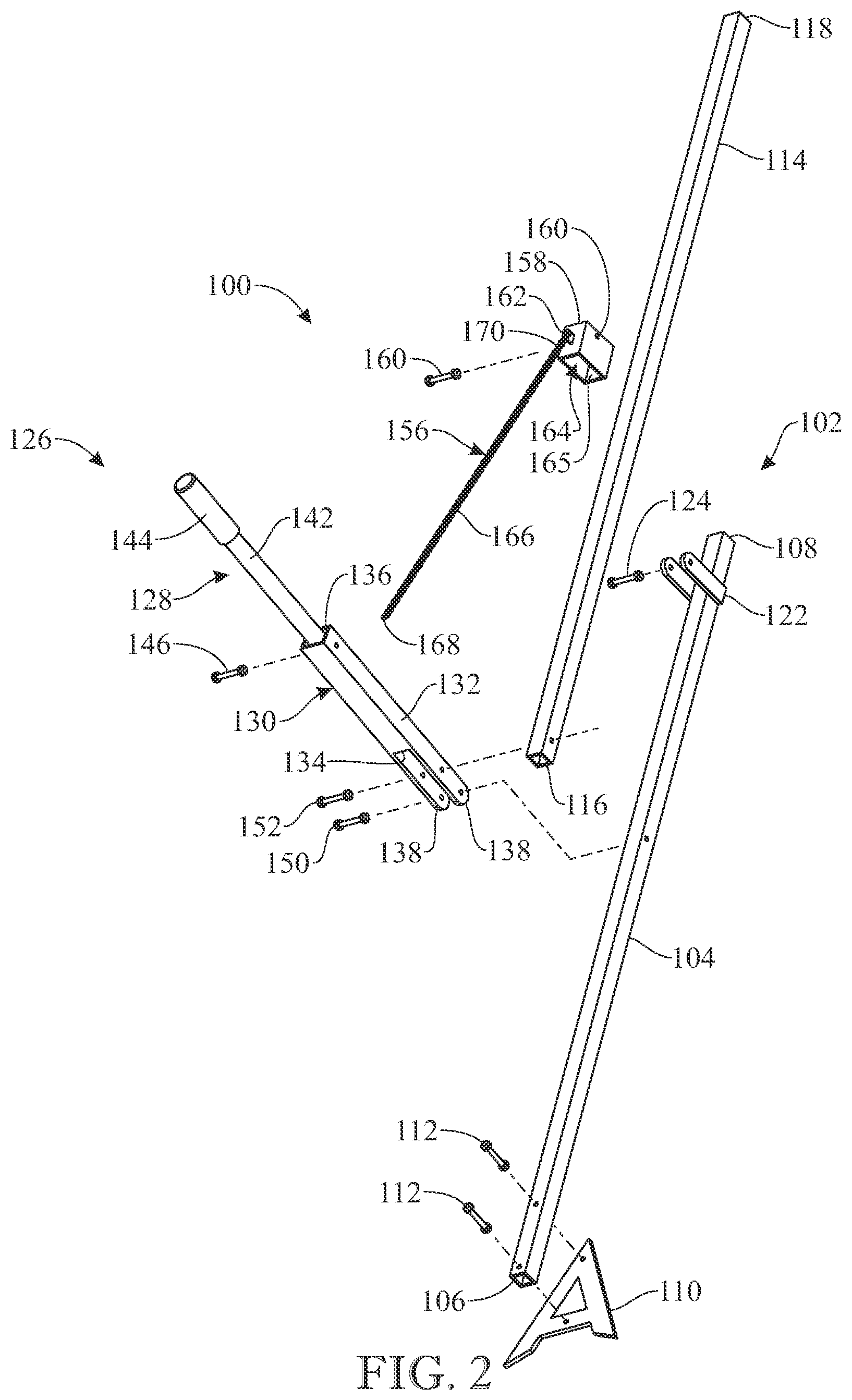 Patent US12460435 Figure 2 – Leveling device