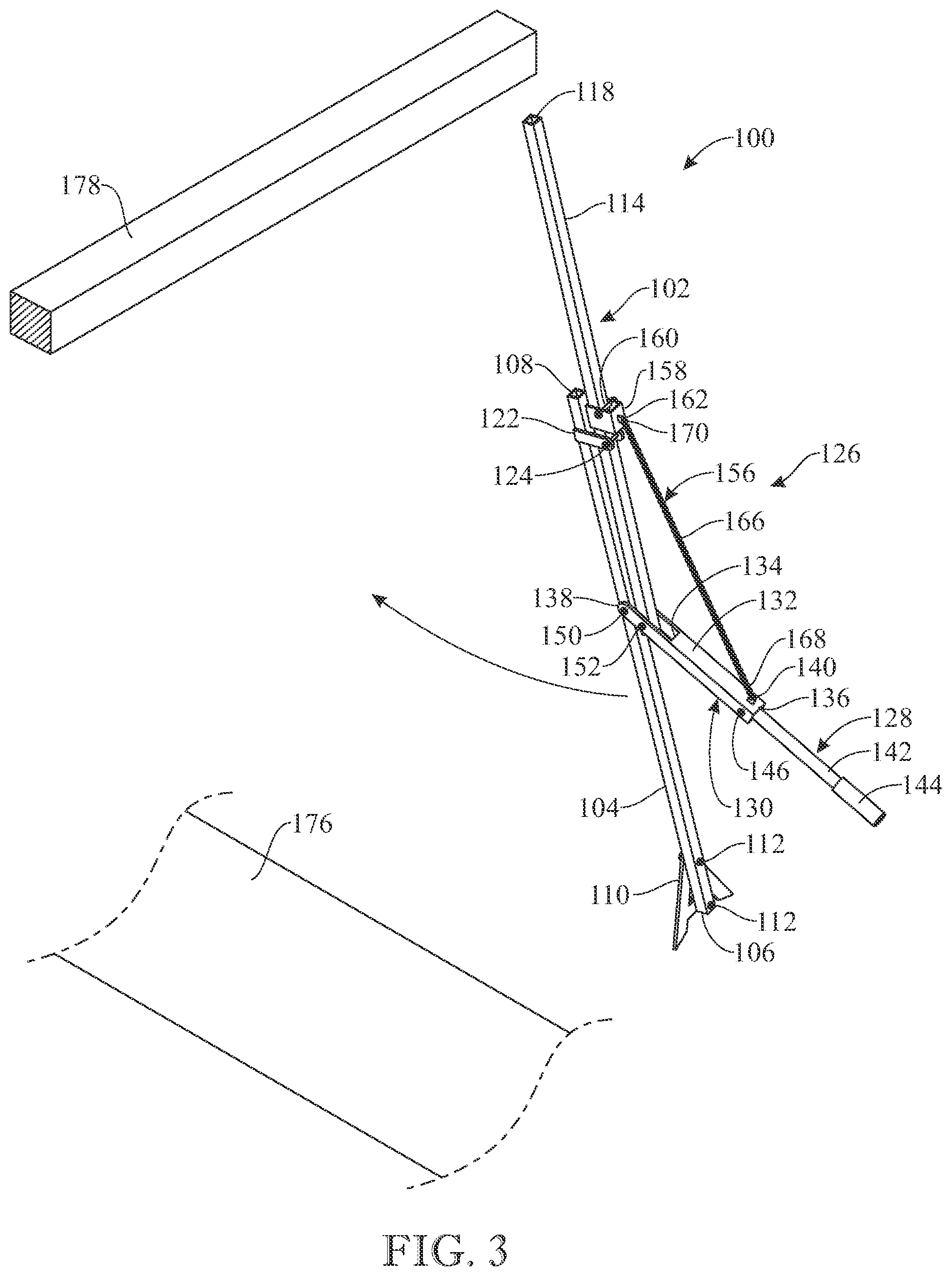 Patent US12460435 Figure 3 – Leveling device