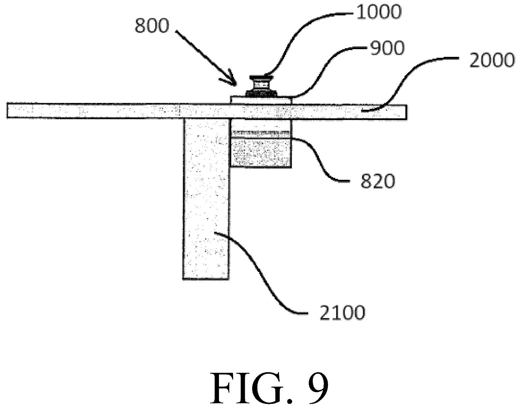Patent US12460436 Figure 8 – Mounting devices for a pool cover and method of installing a swimming pool cover