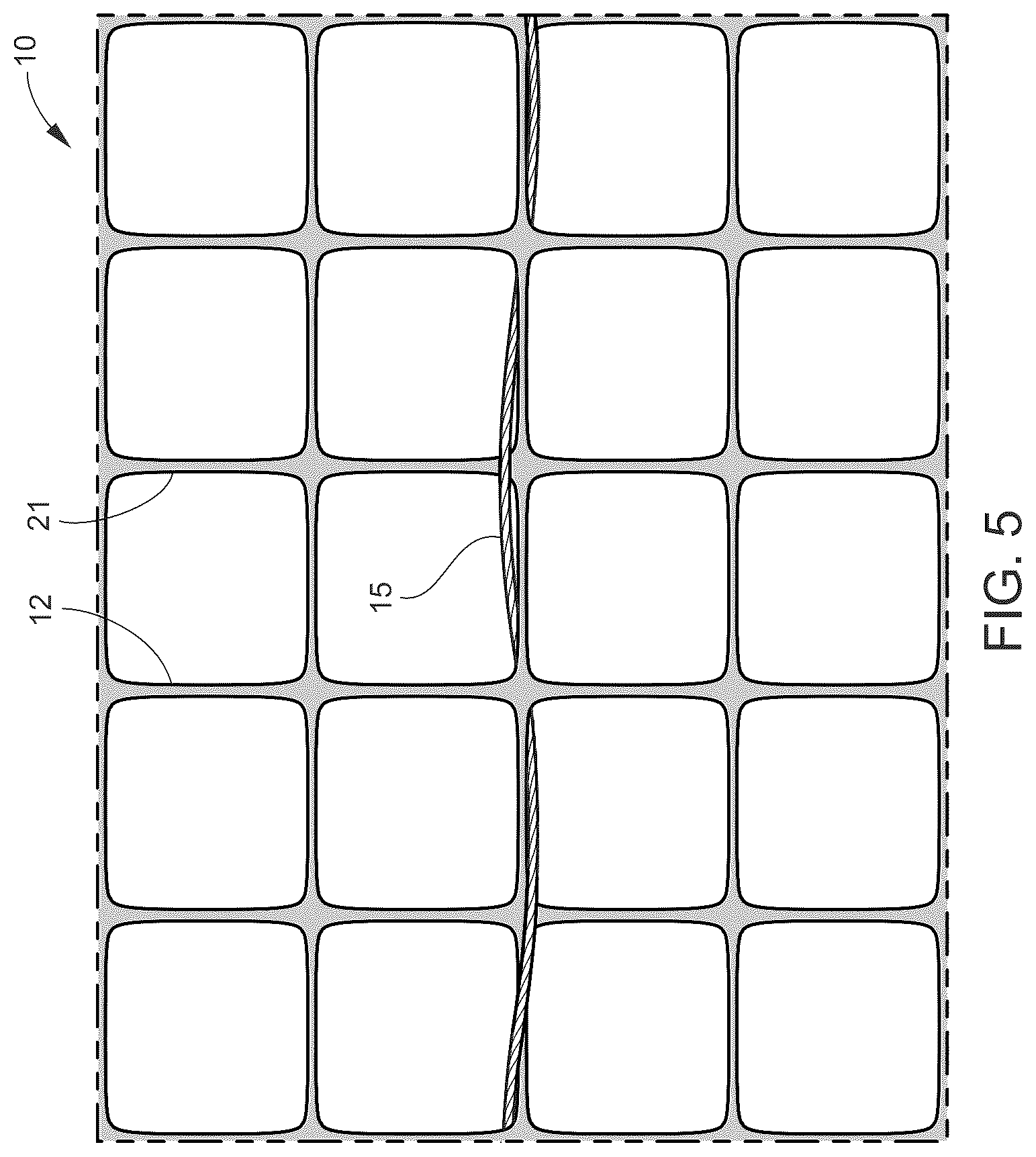 Patent US12460440 Figure 4 – Hybrid fence assembly with integrated polymer mesh structure and conducting fence wire