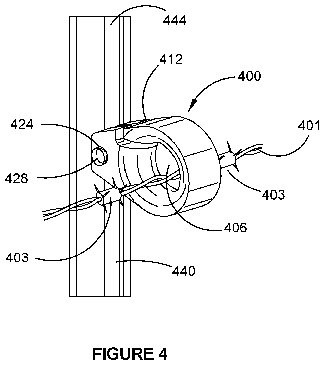 Patent US12460442 Figure 3 – Fence device