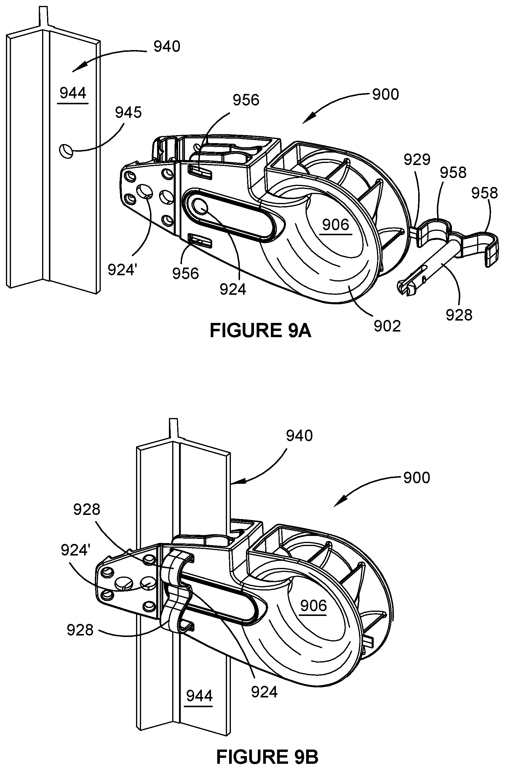 Patent US12460442 Figure 8 – Fence device