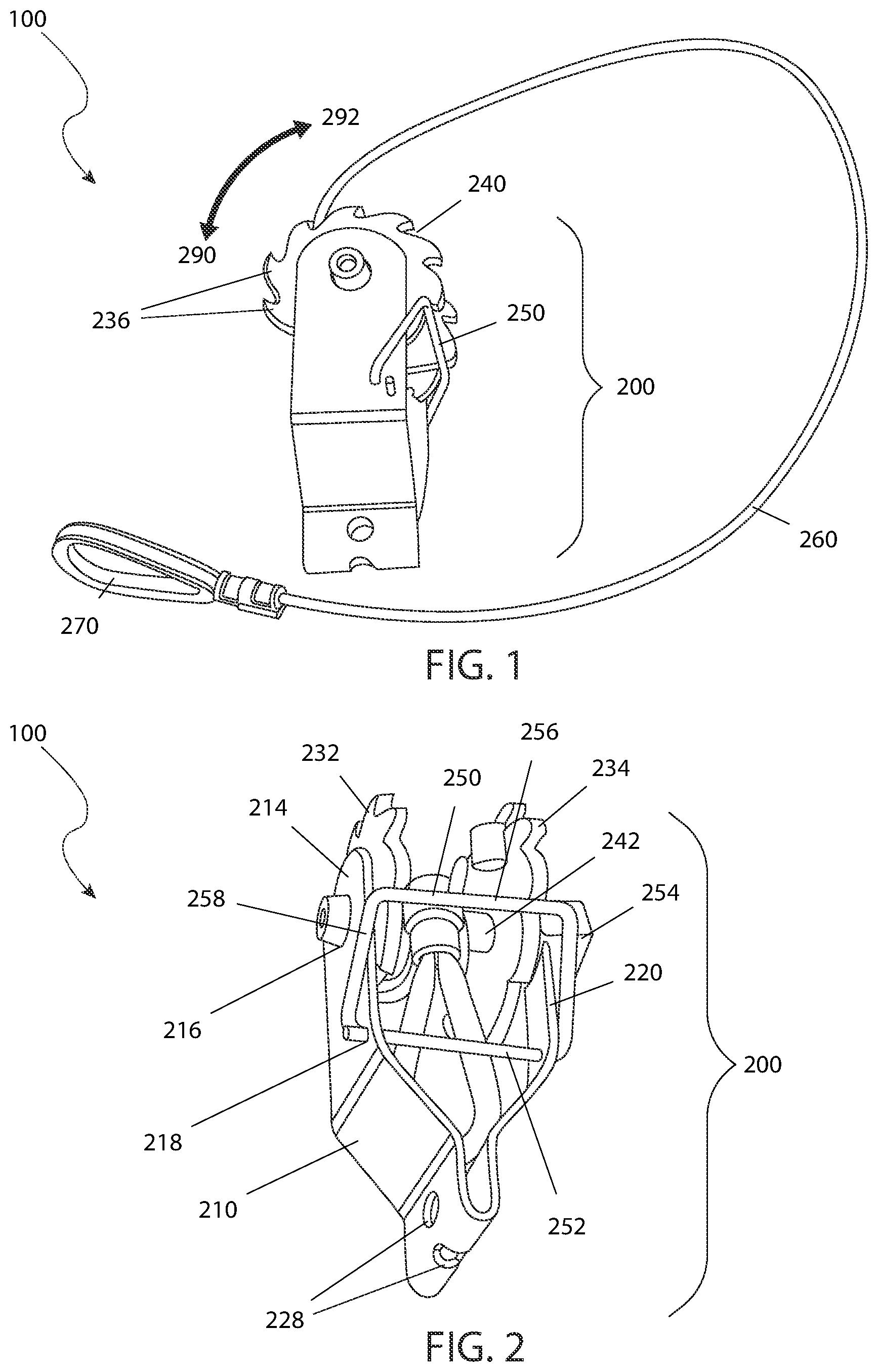 Patent US12460443 Figure 1 – Inline fence strainer ratchet