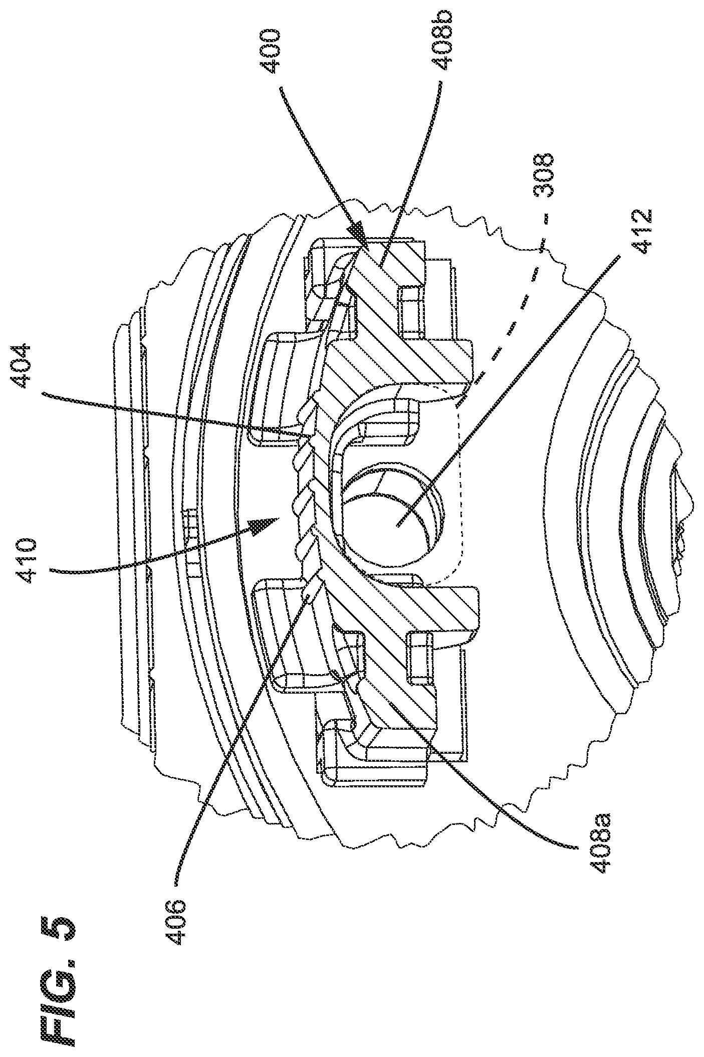 Patent US12460444 Figure 5 – Alignment guide for a door handle assembly