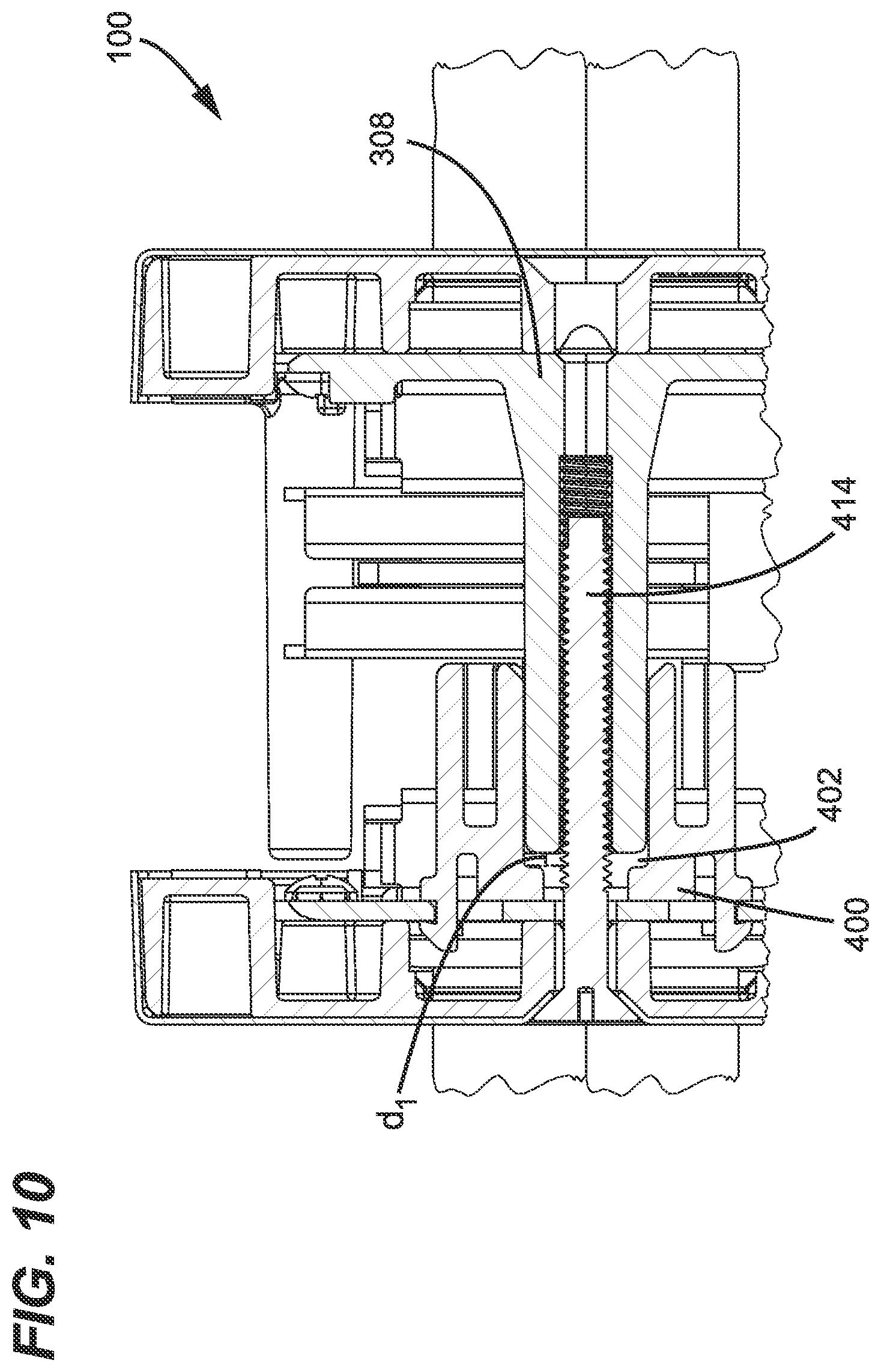 Patent US12460444 Figure 10 – Alignment guide for a door handle assembly