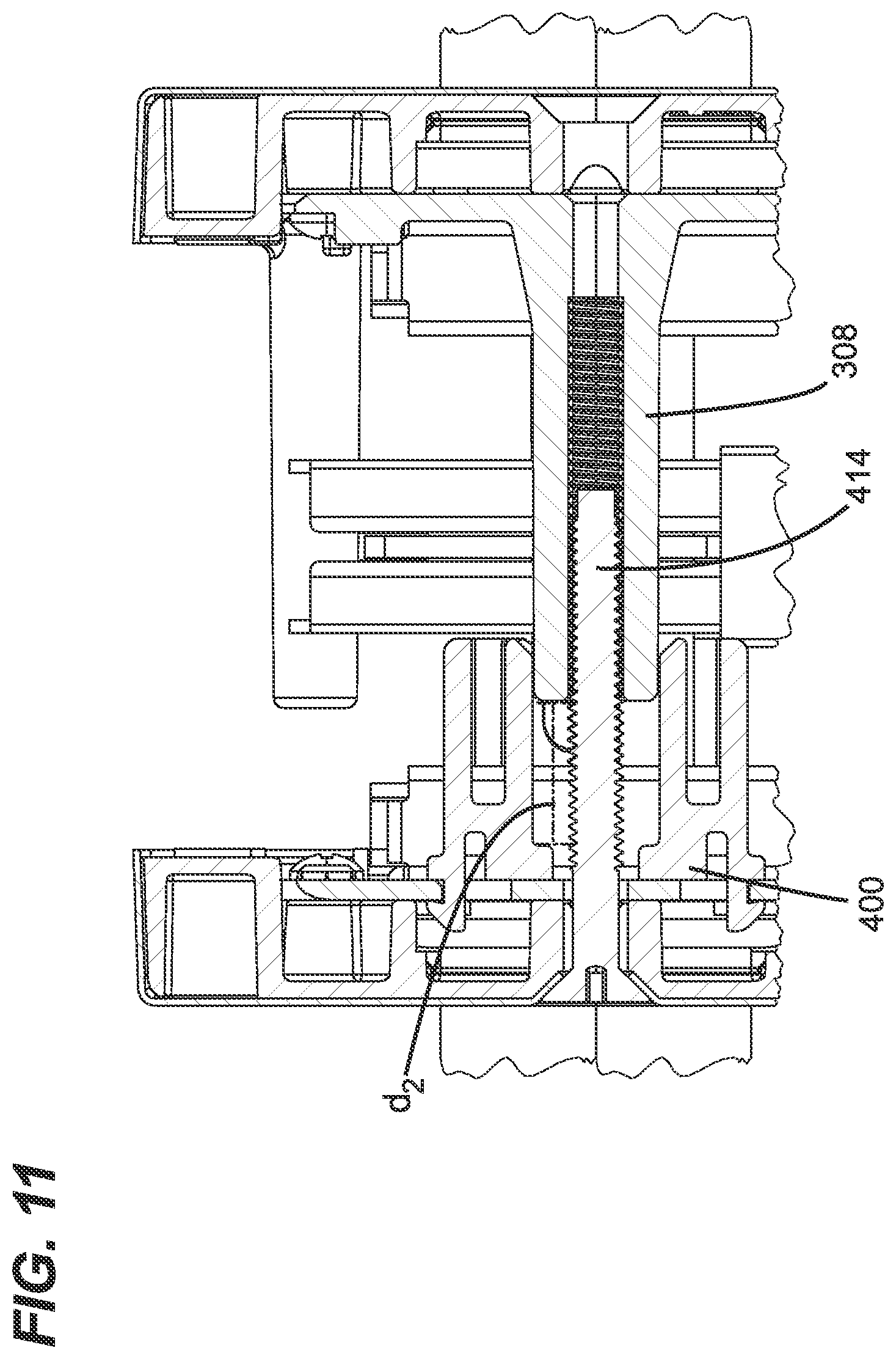 Patent US12460444 Figure 11 – Alignment guide for a door handle assembly