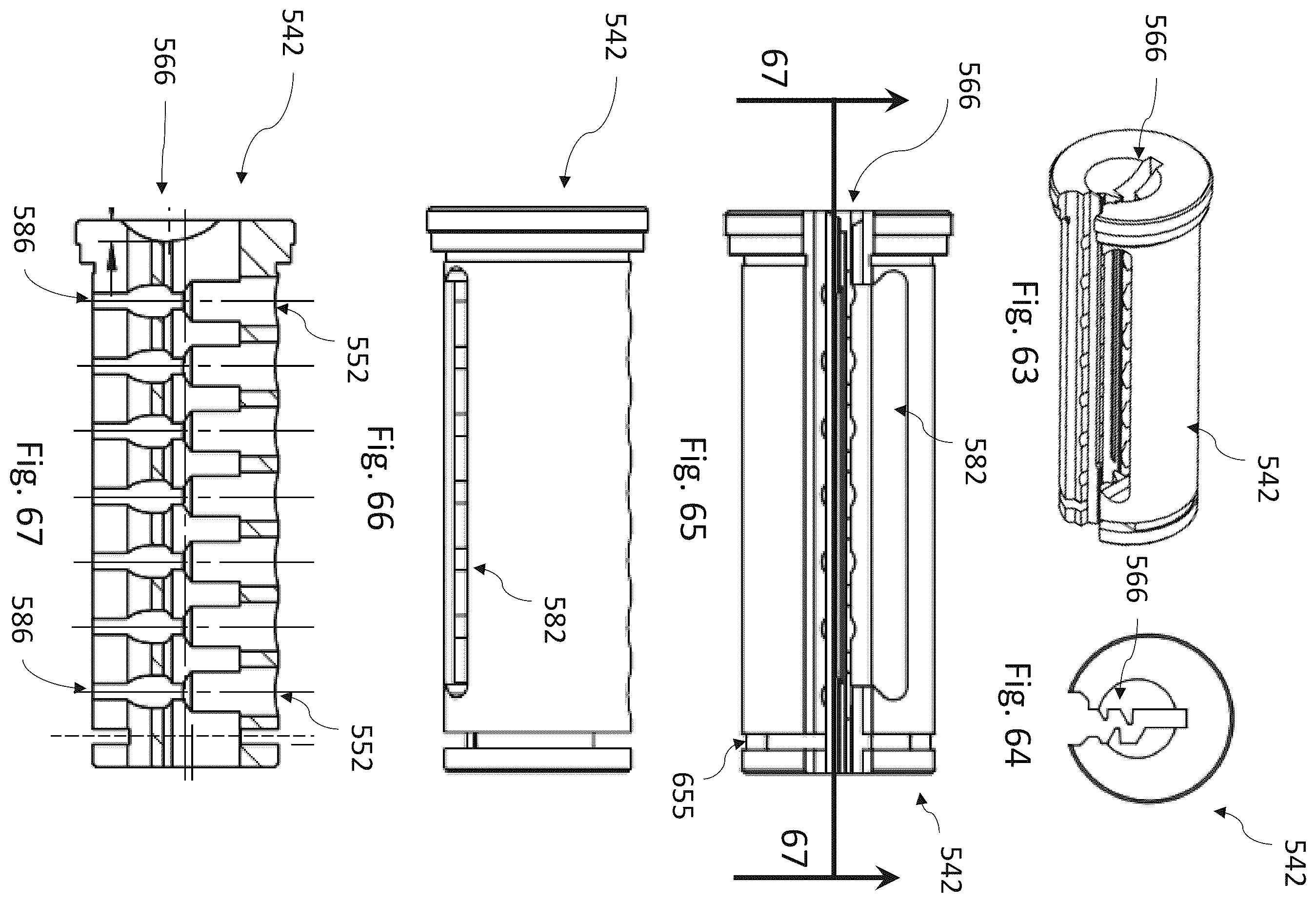 Patent US12460445 Figure 19 – Lock cores and keys
