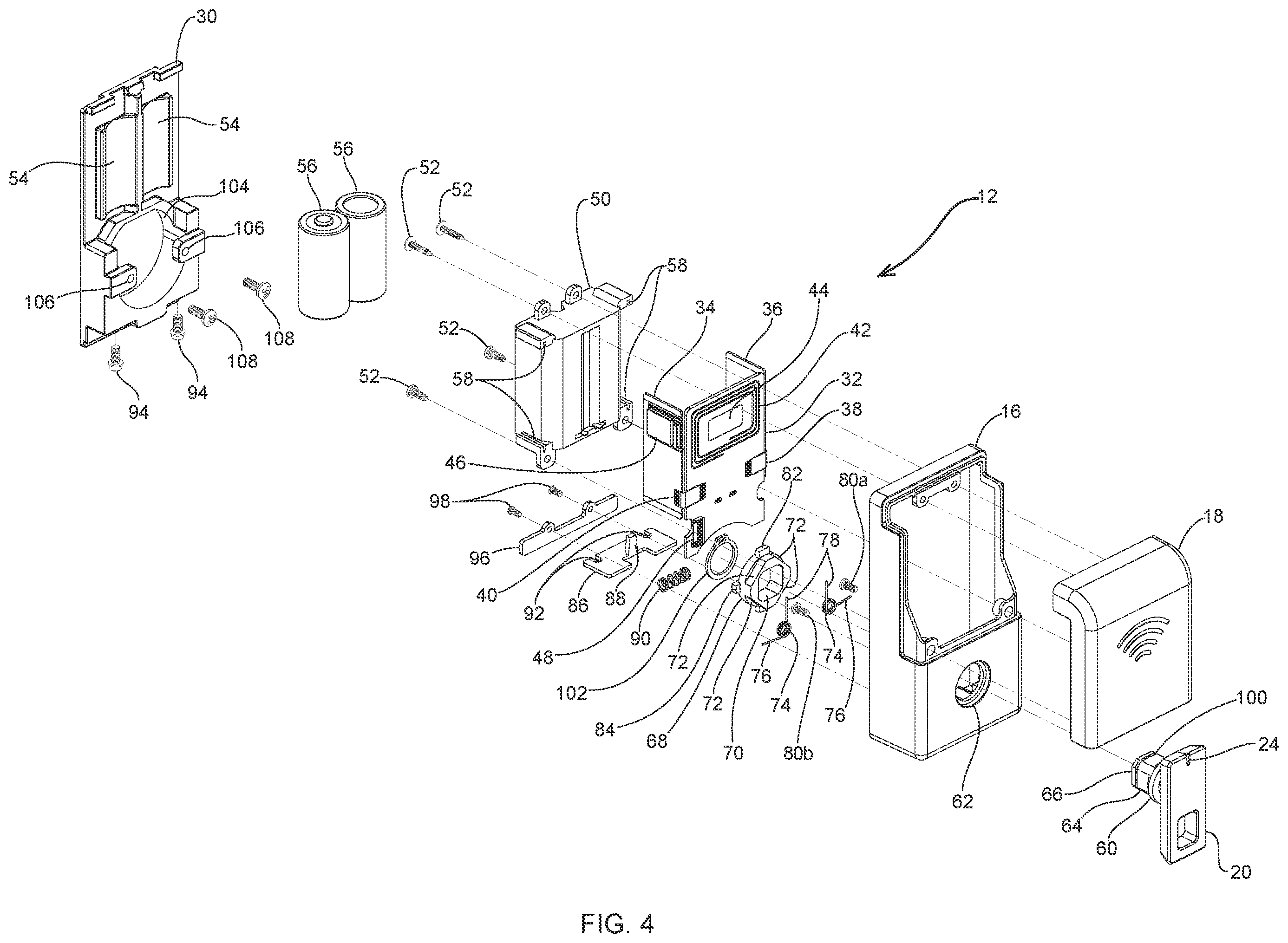 Patent US12460448 Figure 7 – Electronic mortise lock cylinder