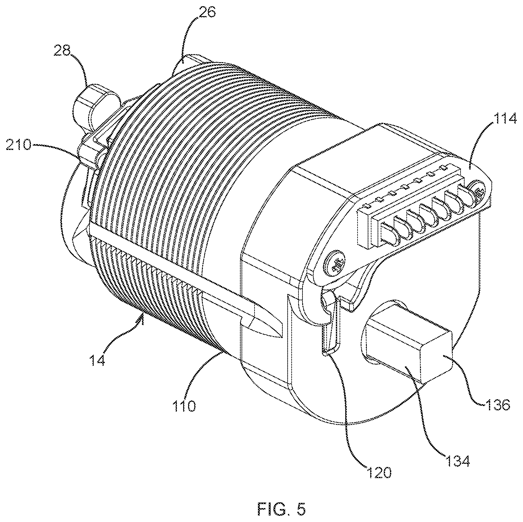 Patent US12460448 Figure 8 – Electronic mortise lock cylinder