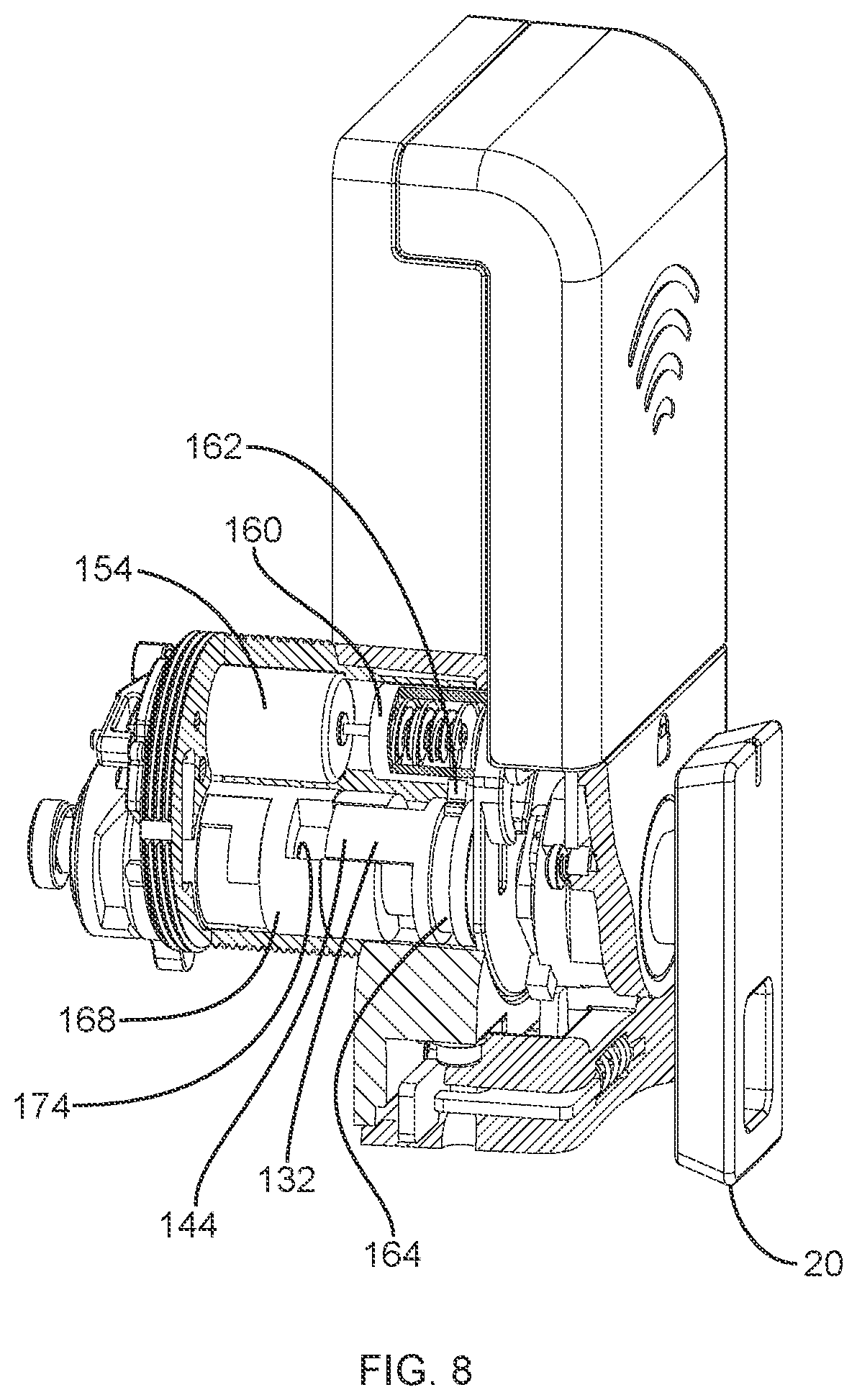 Patent US12460448 Figure 11 – Electronic mortise lock cylinder