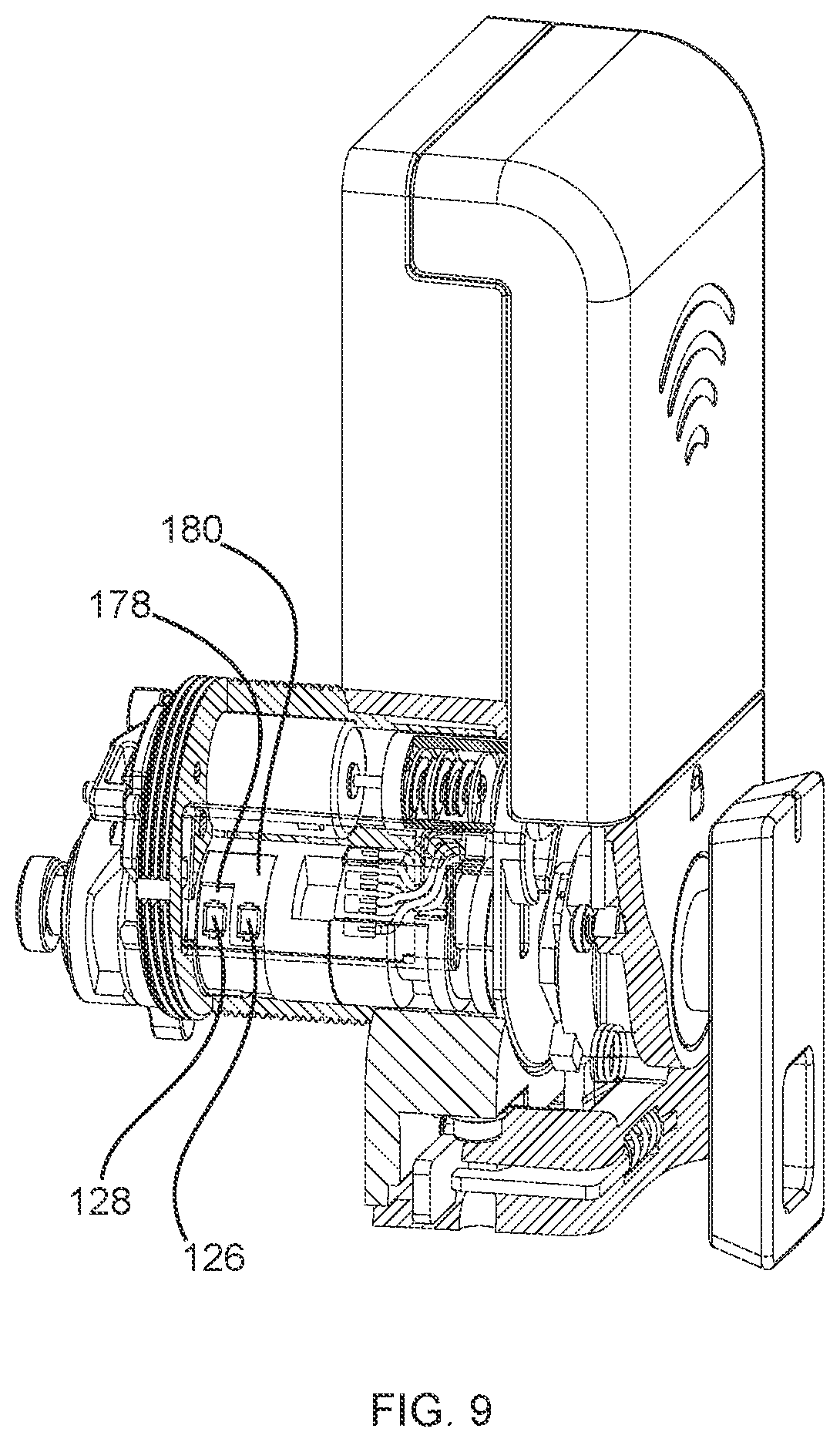 Patent US12460448 Figure 12 – Electronic mortise lock cylinder