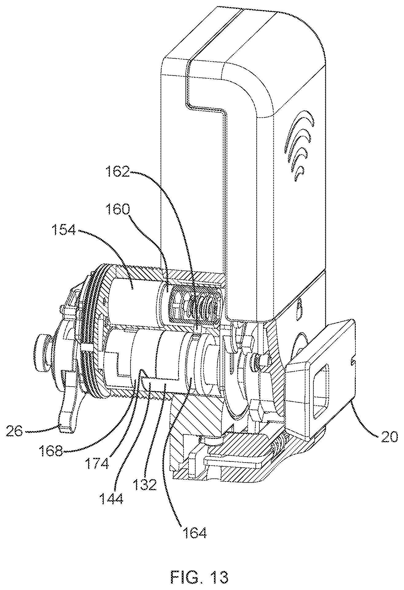 Patent US12460448 Figure 16 – Electronic mortise lock cylinder