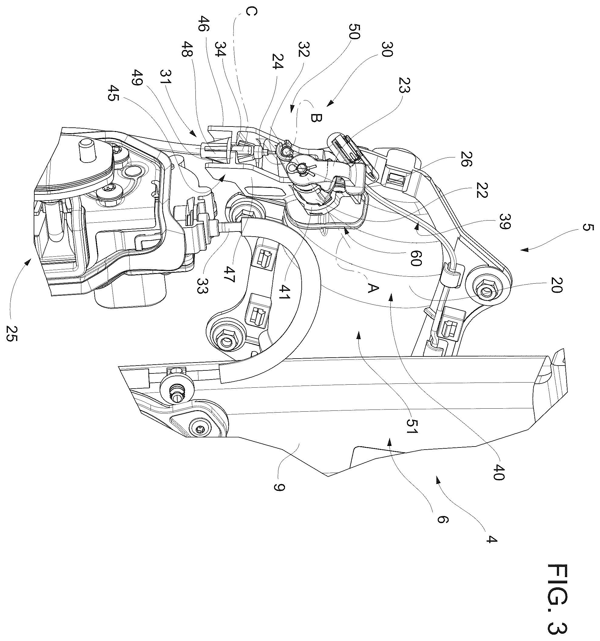 Patent US12460452 Figure 3 – Door for a motor vehicle