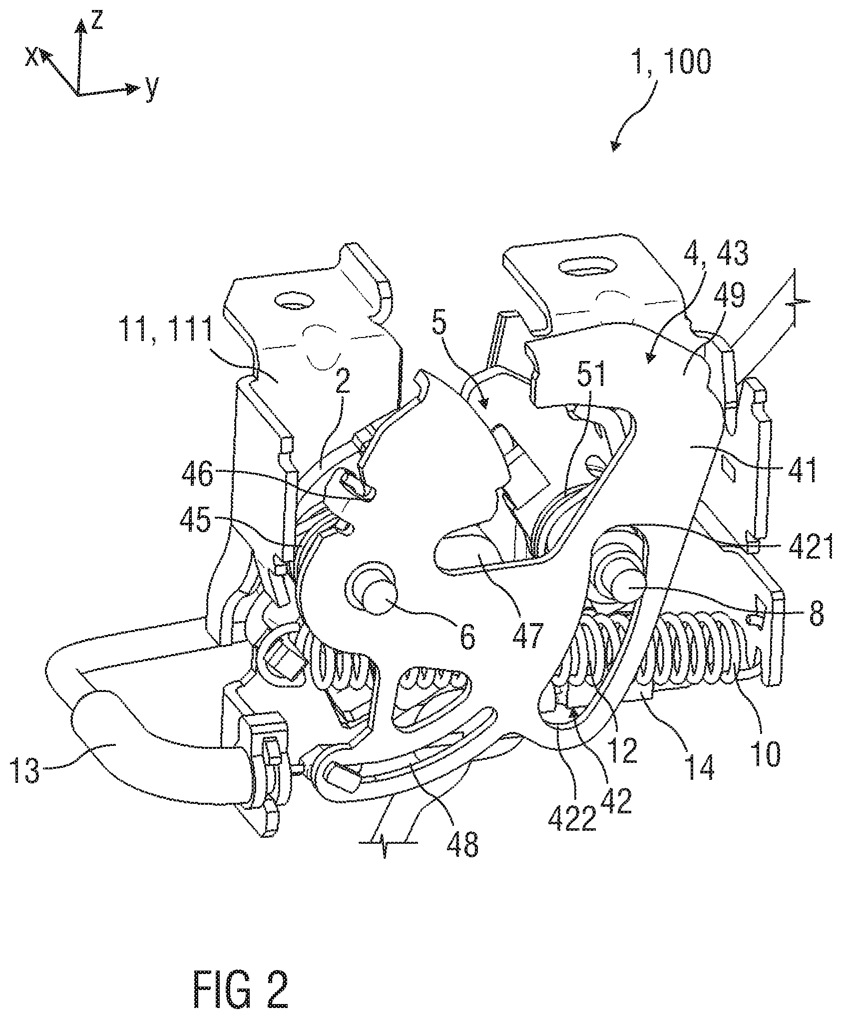 Patent US12460455 Figure 2 – Lock arrangement—in particular, for an engine hood of a vehicle
