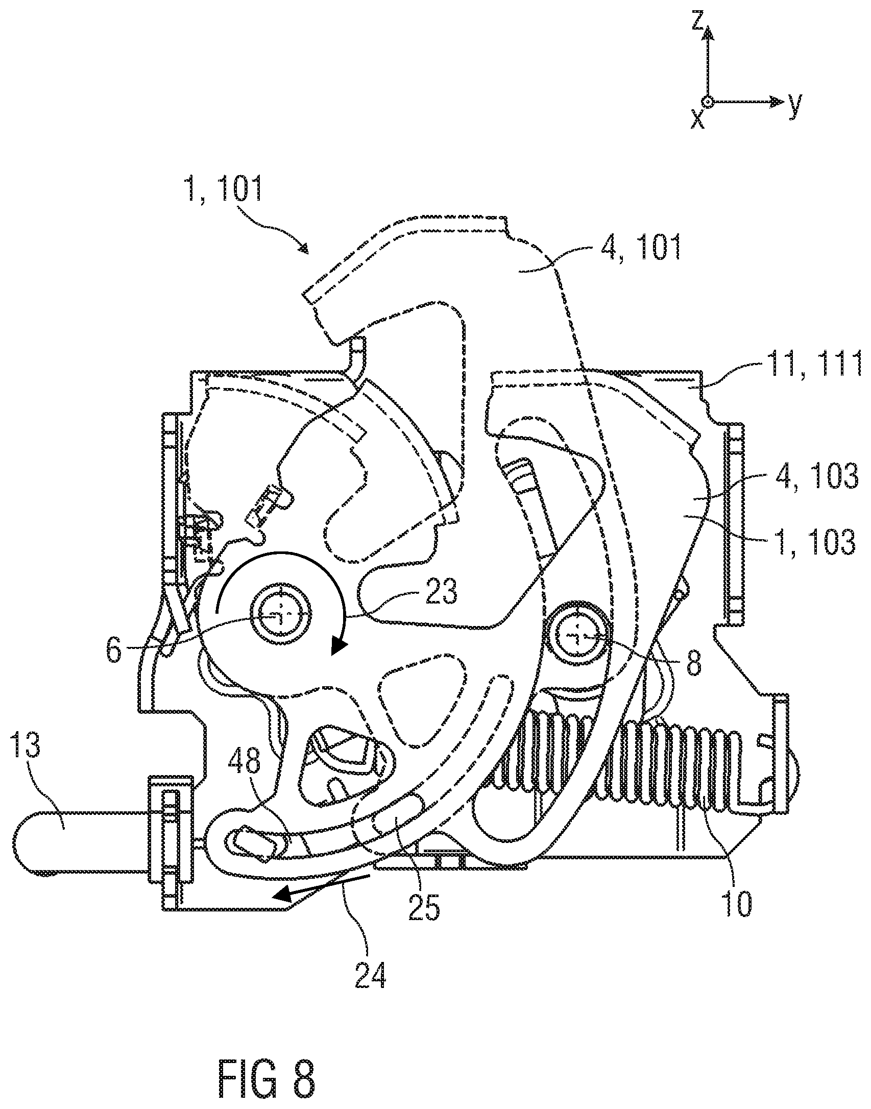 Patent US12460455 Figure 7 – Lock arrangement—in particular, for an engine hood of a vehicle