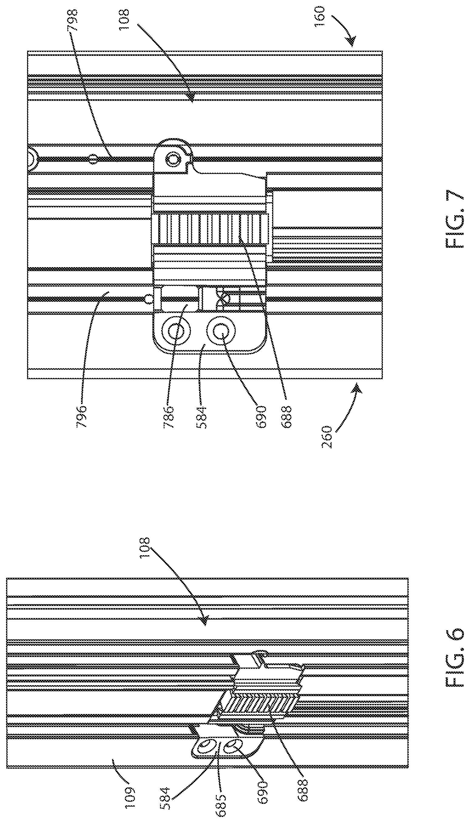 Patent US12460457 Figure 6 – Sash tilt bolt and checkrail bracket systems for coastal impact resistant fenestrations