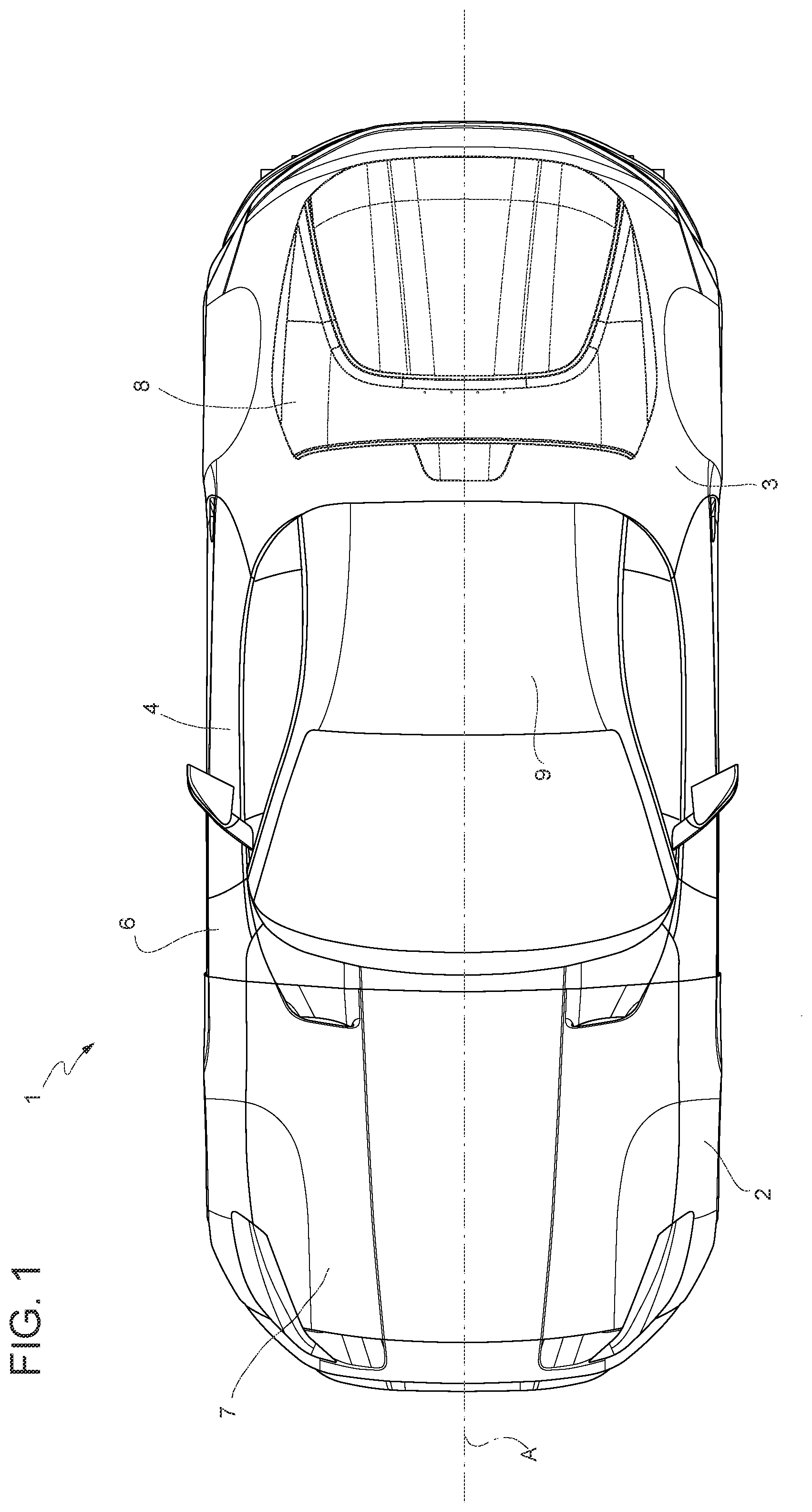 Patent US12460460 Figure 1 – Hood assembly for a motor vehicle and process for the mounting thereof