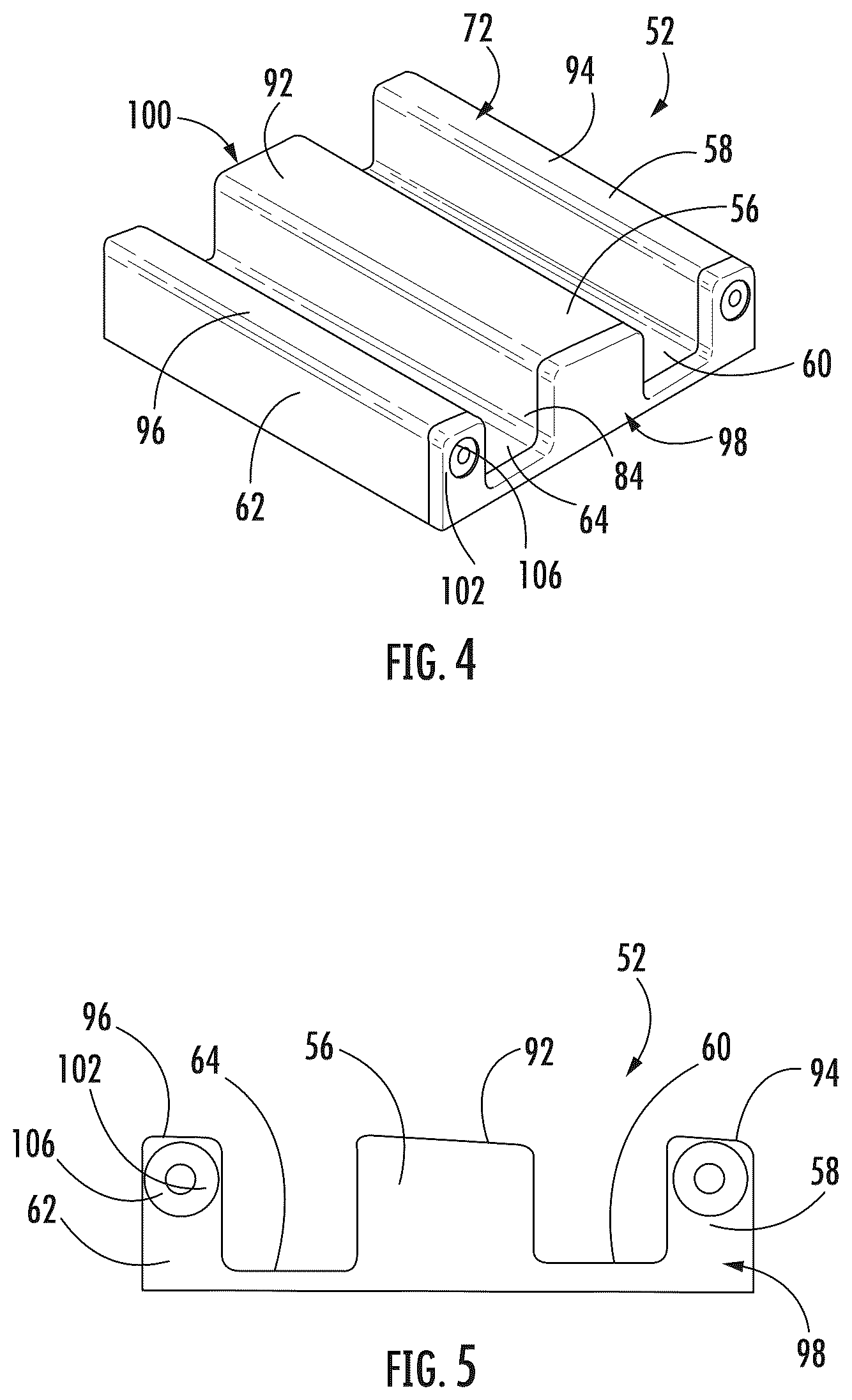 Patent US12460463 Figure 2 – Shower door guide assembly