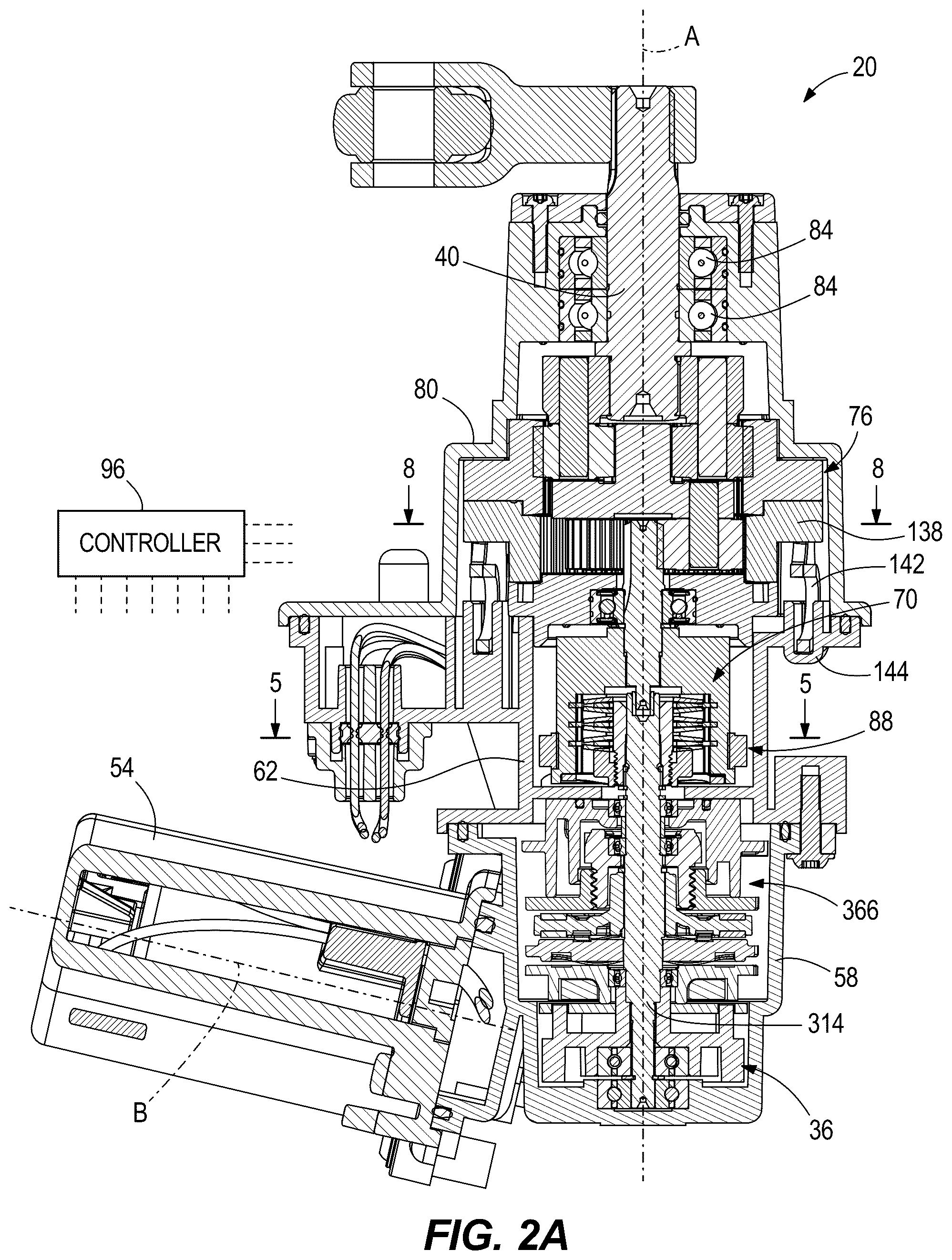Patent US12460464 Figure 2 – Brake for vehicle closure actuator