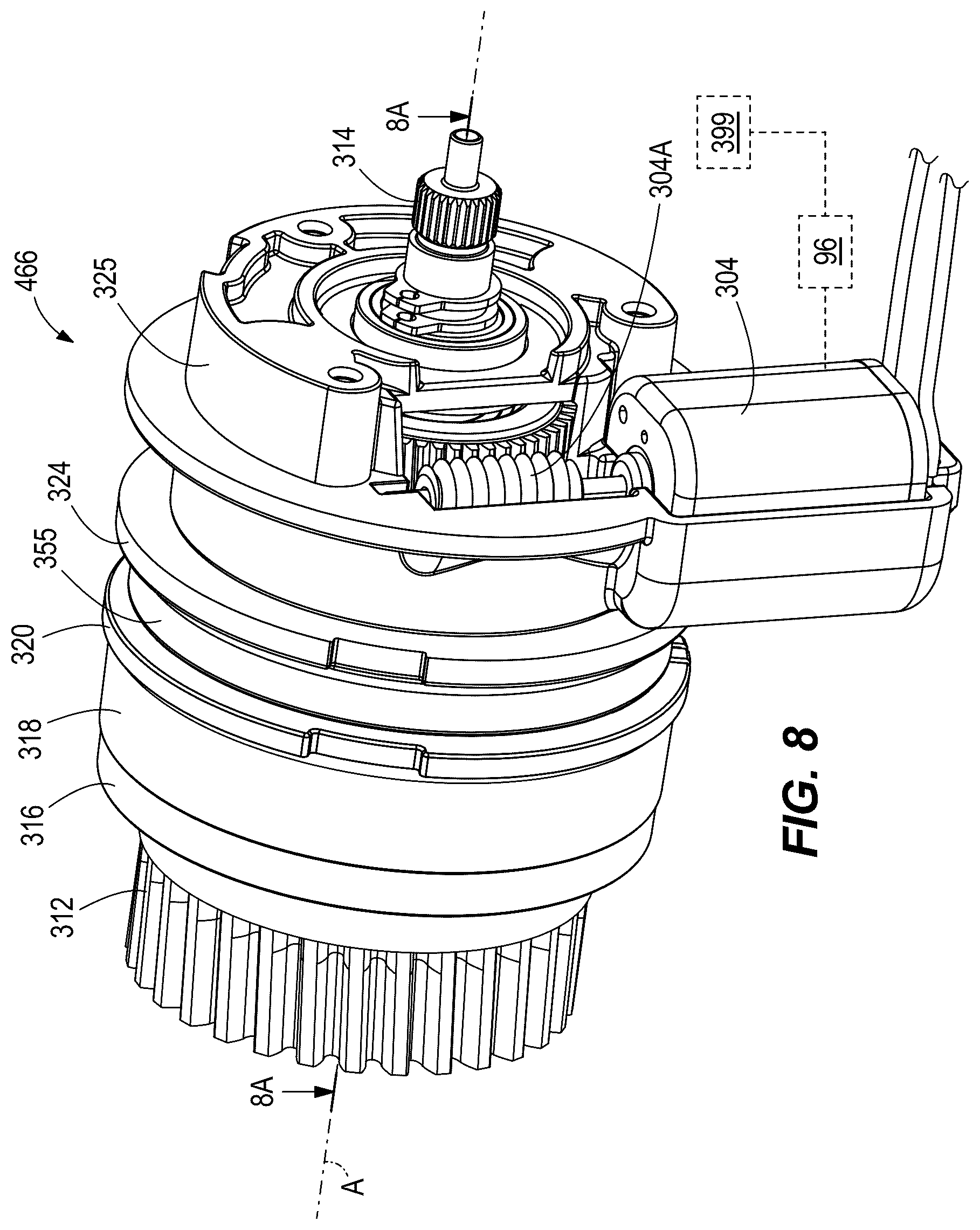 Patent US12460464 Figure 14 – Brake for vehicle closure actuator