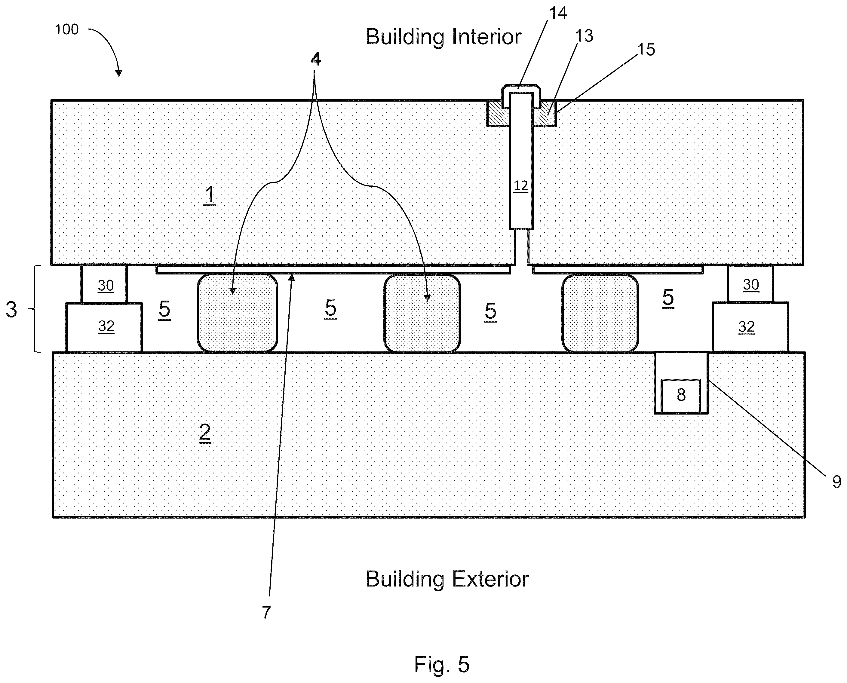 Patent US12460468 Figure 5 – Vacuum insulated panel with edge seal