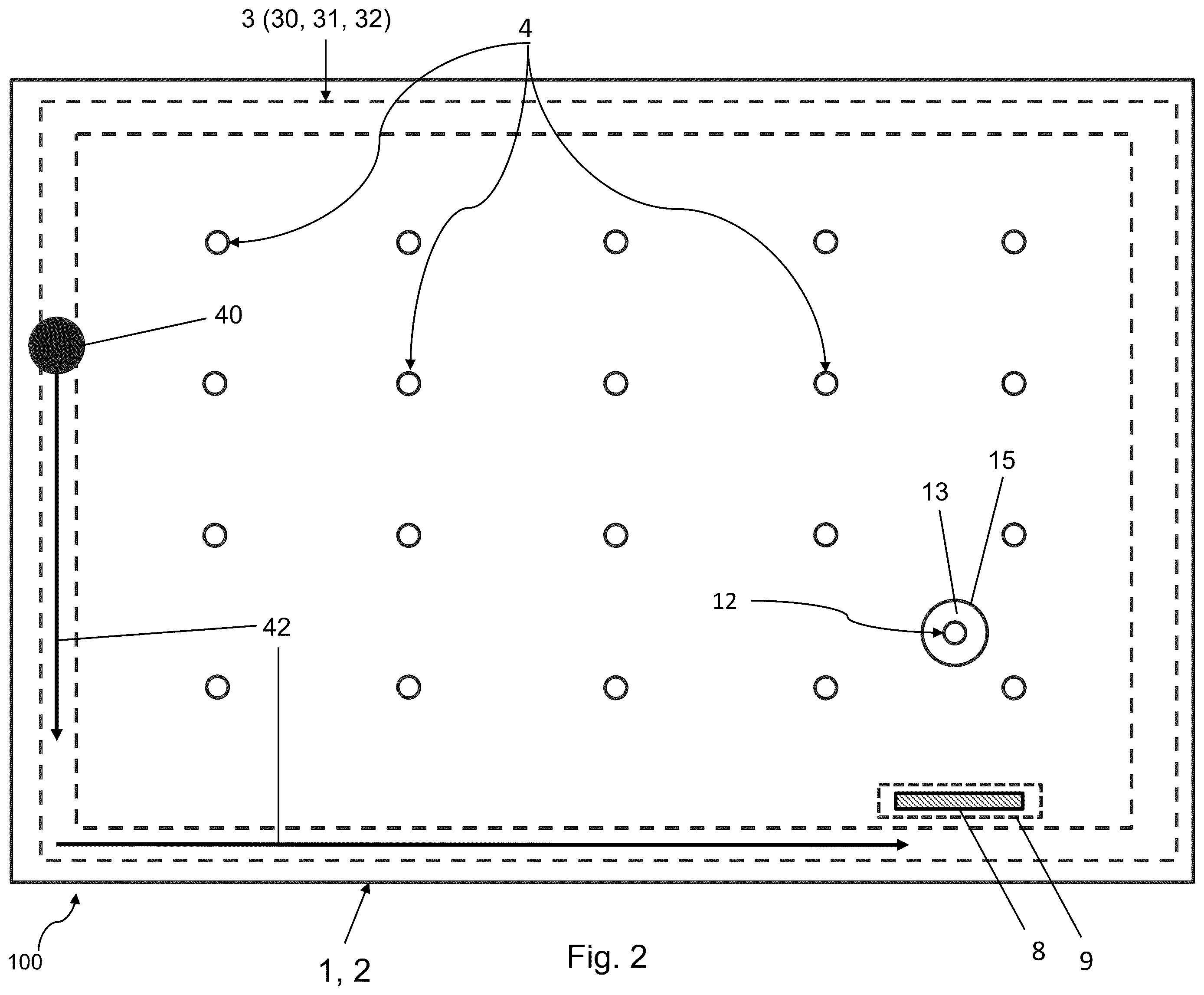 Patent US12460469 Figure 2 – Vacuum insulated panel with ceramic spacers