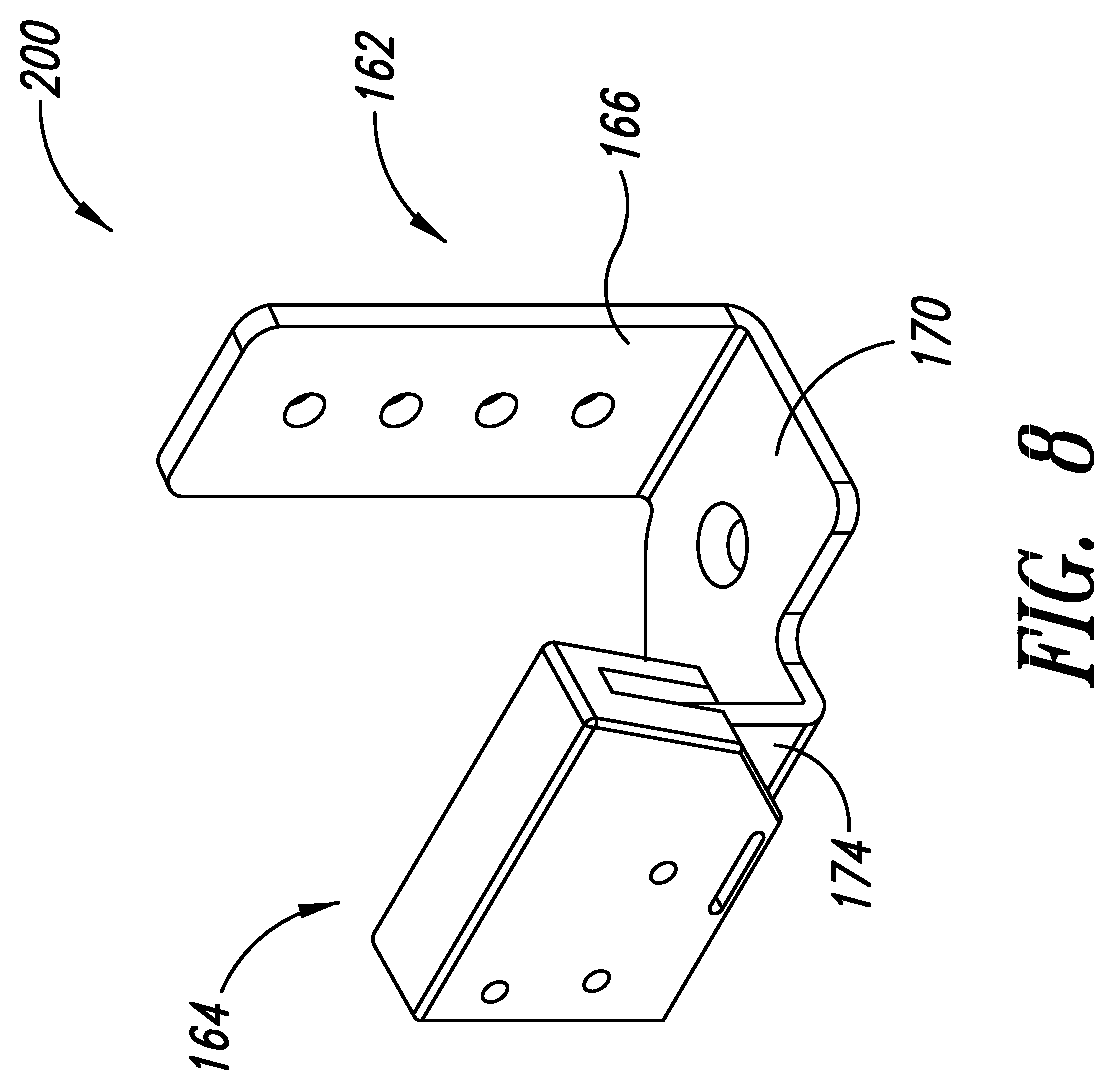 Patent US12460472 Figure 8 – Top-hanging sliding door including wedge design top seal