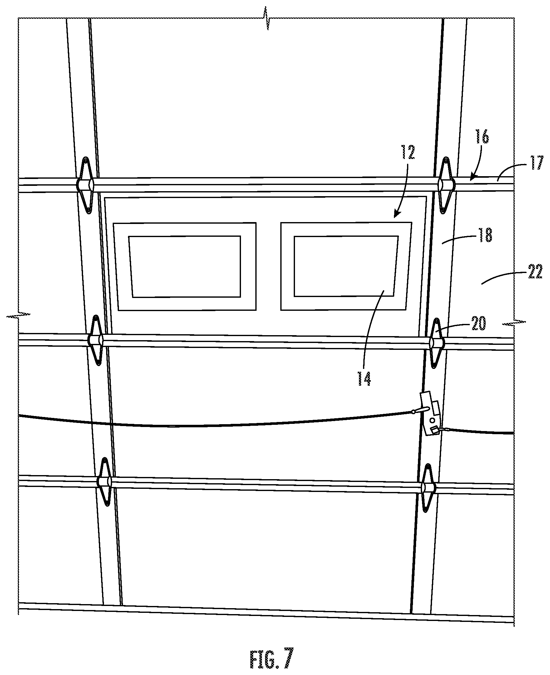 Patent US12460473 Figure 5 – Garage door with secure door assembly for packages