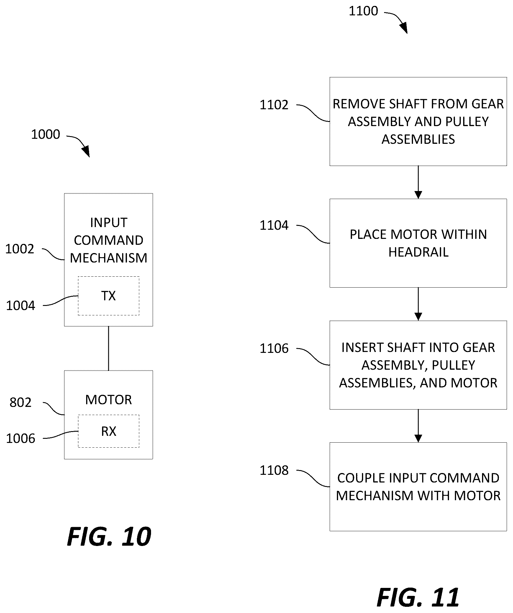 Patent US12460475 Figure 8 – Motorized slat angle adjustment mechanism for window blinds