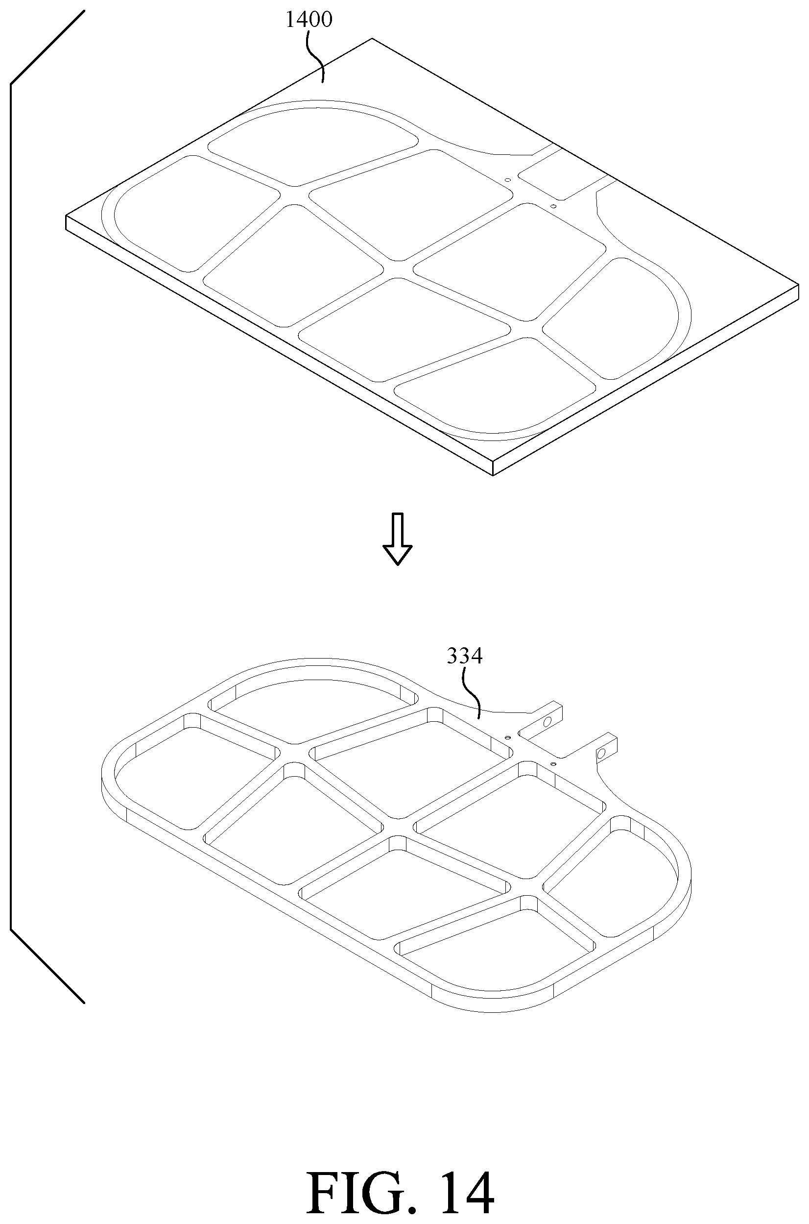 Patent US12460478 Figure 15 – Climbing stick with wrap-around step and tree engaging structure