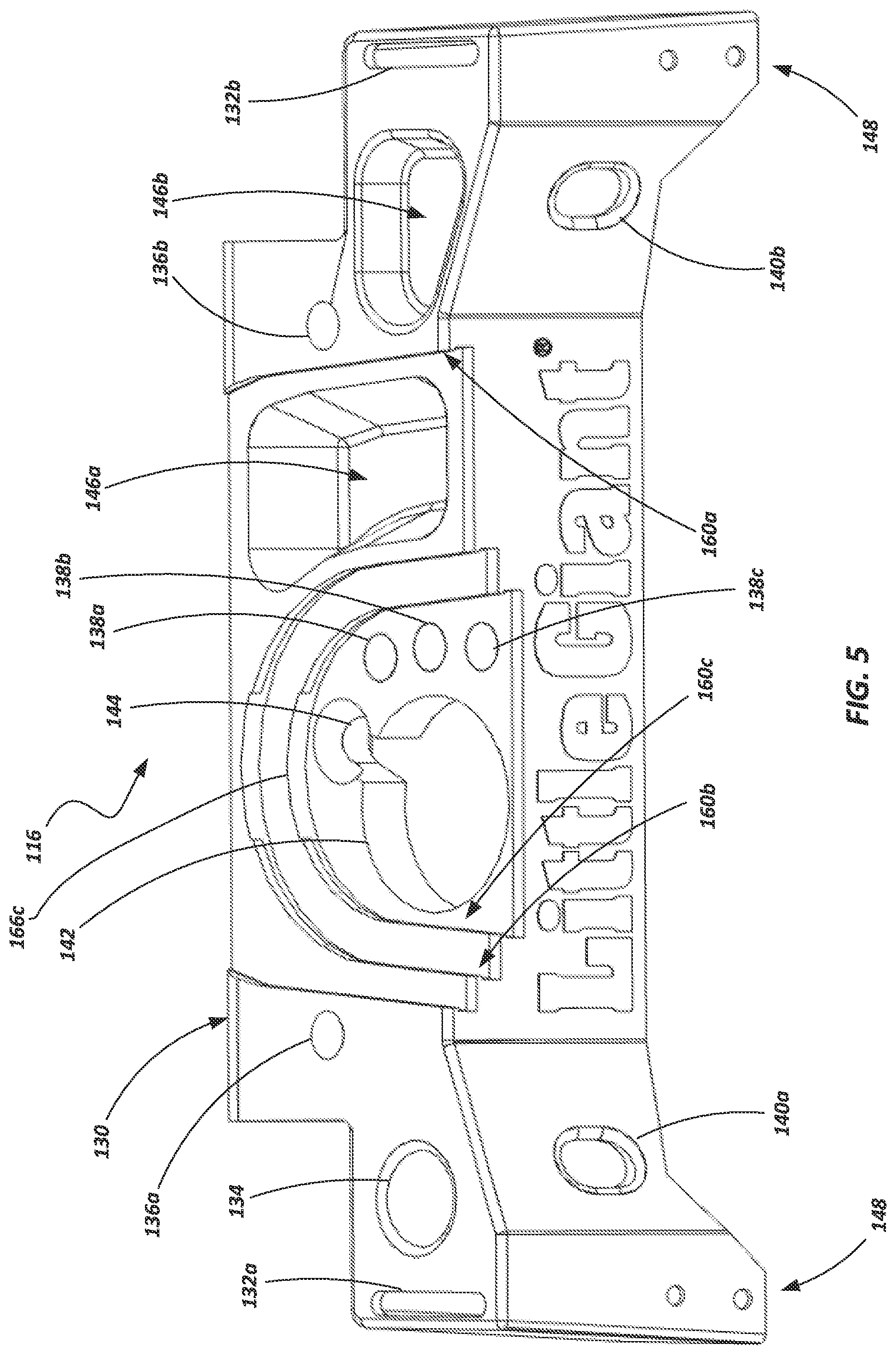 Patent US12460479 Figure 5 – Top cap and accessory tray for ladders and ladders incorporating same
