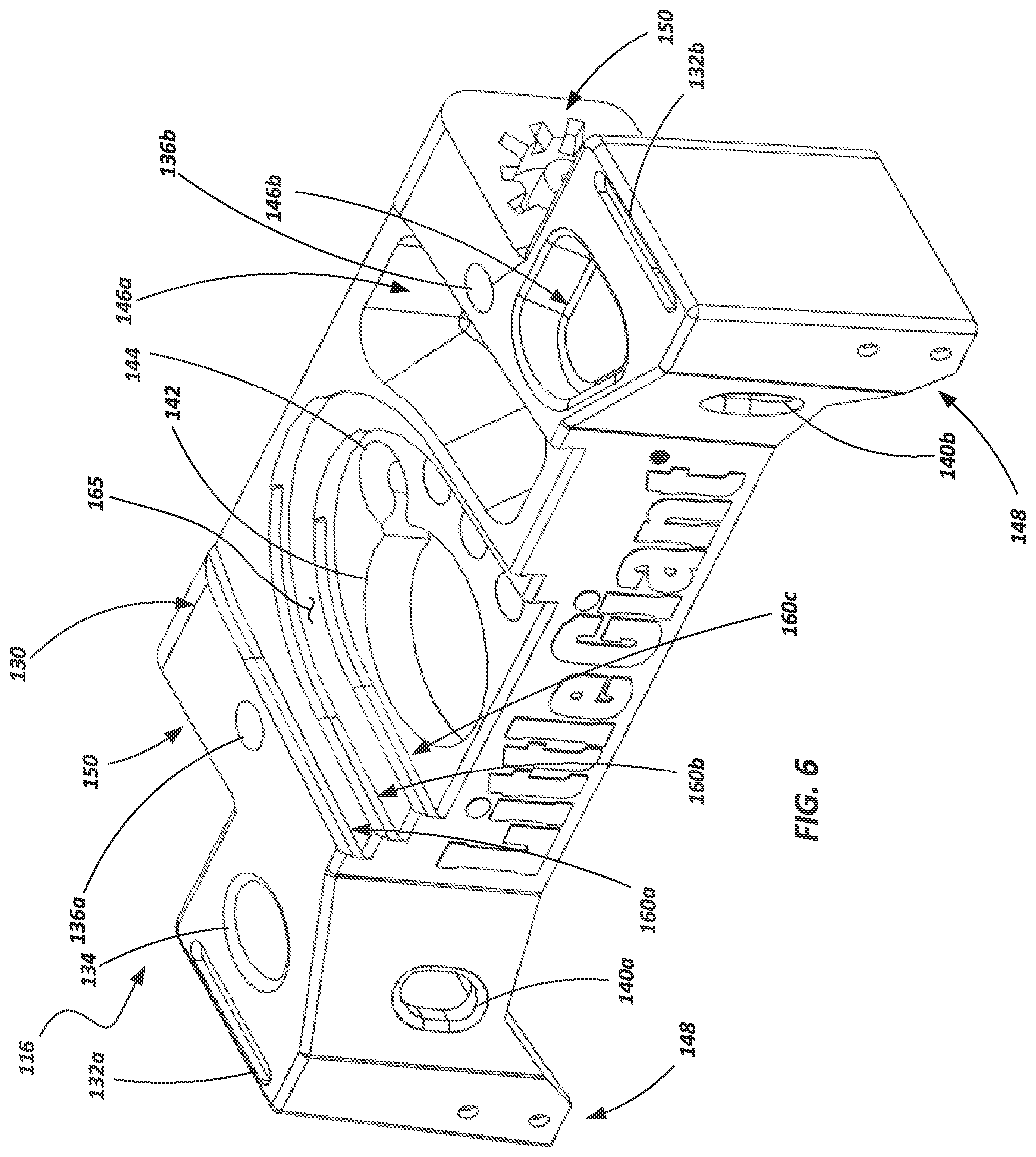 Patent US12460479 Figure 6 – Top cap and accessory tray for ladders and ladders incorporating same