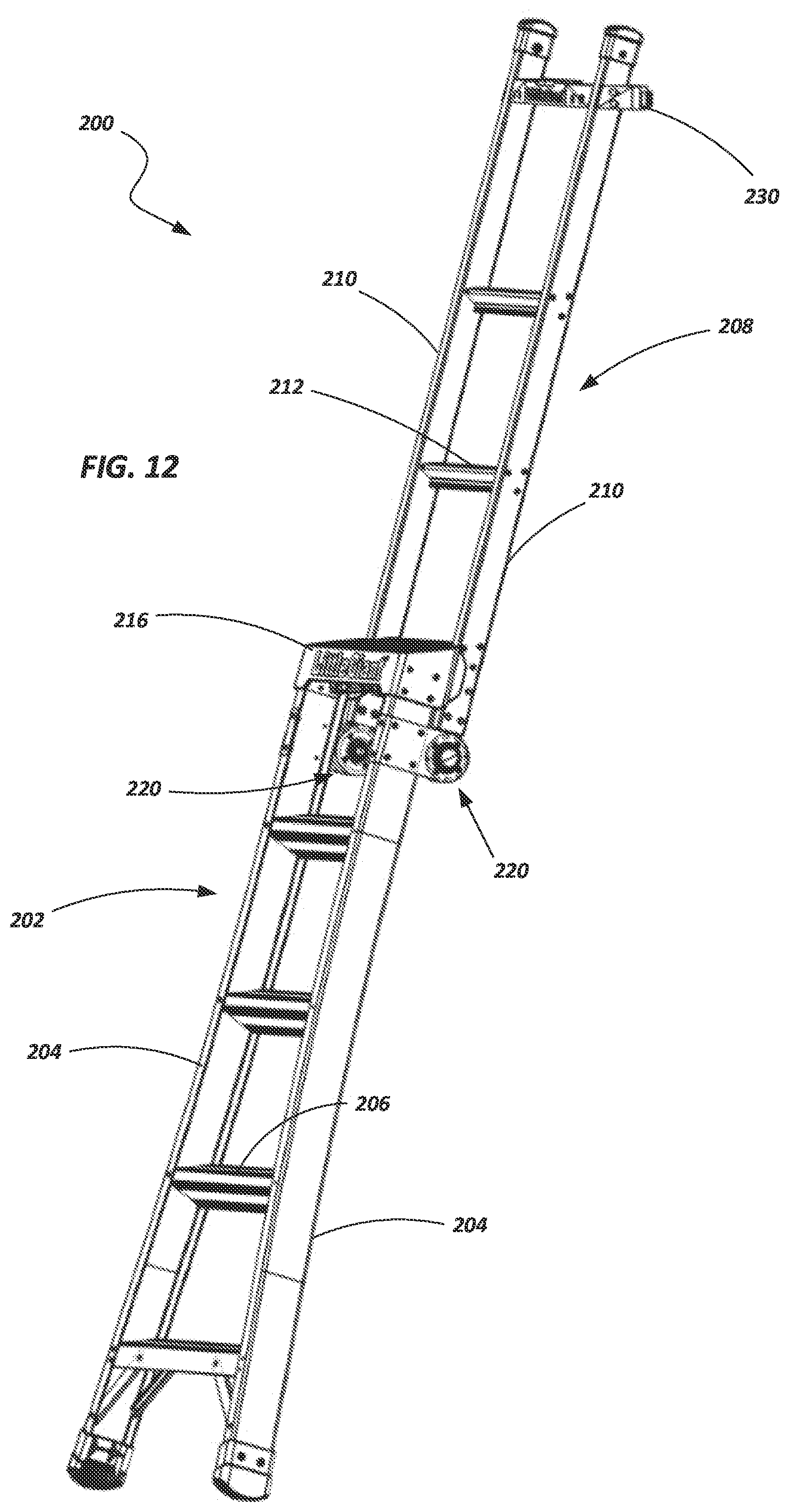 Patent US12460479 Figure 12 – Top cap and accessory tray for ladders and ladders incorporating same