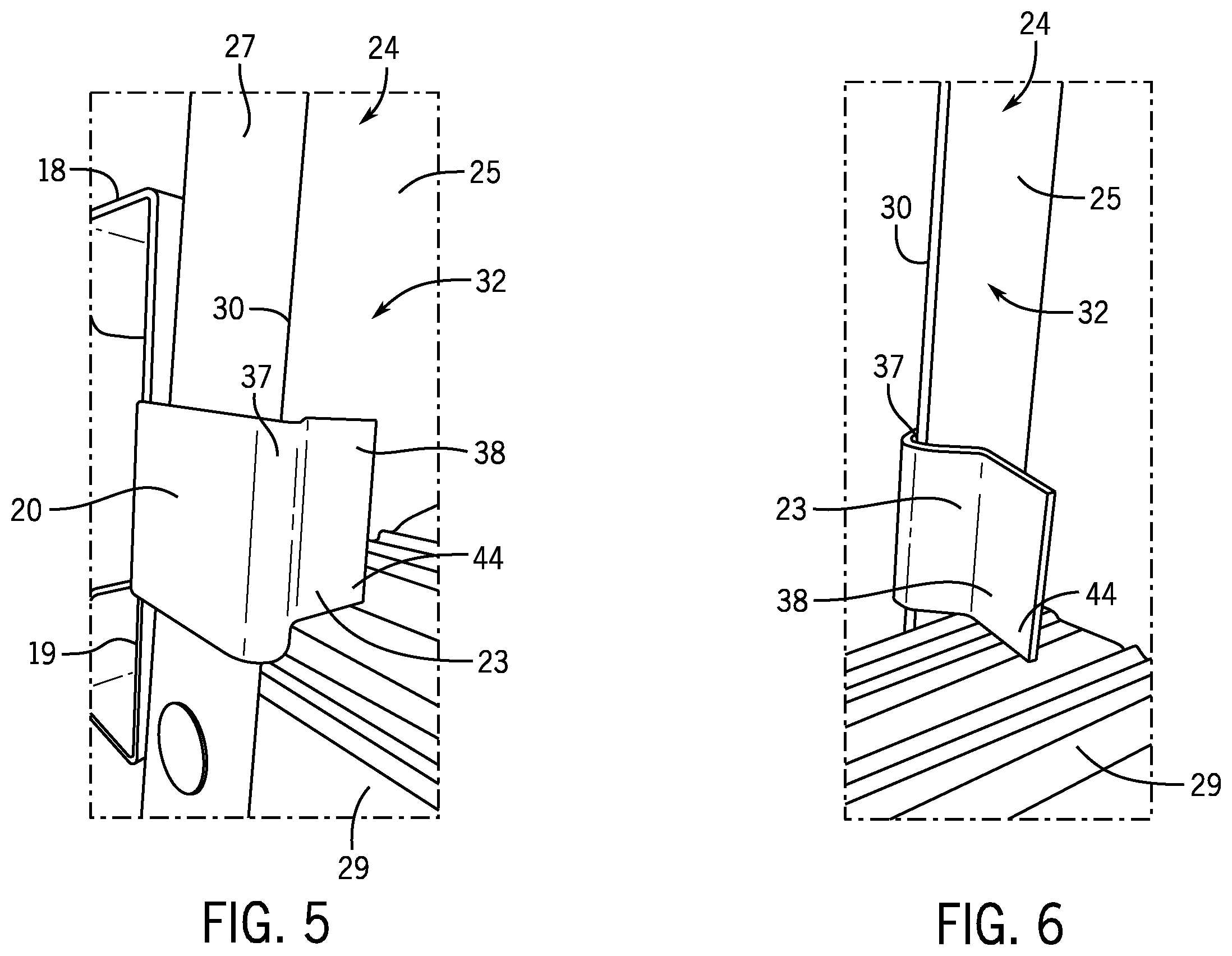 Patent US12460480 Figure 3 – One-piece tripe-hook support device for ladder side rails