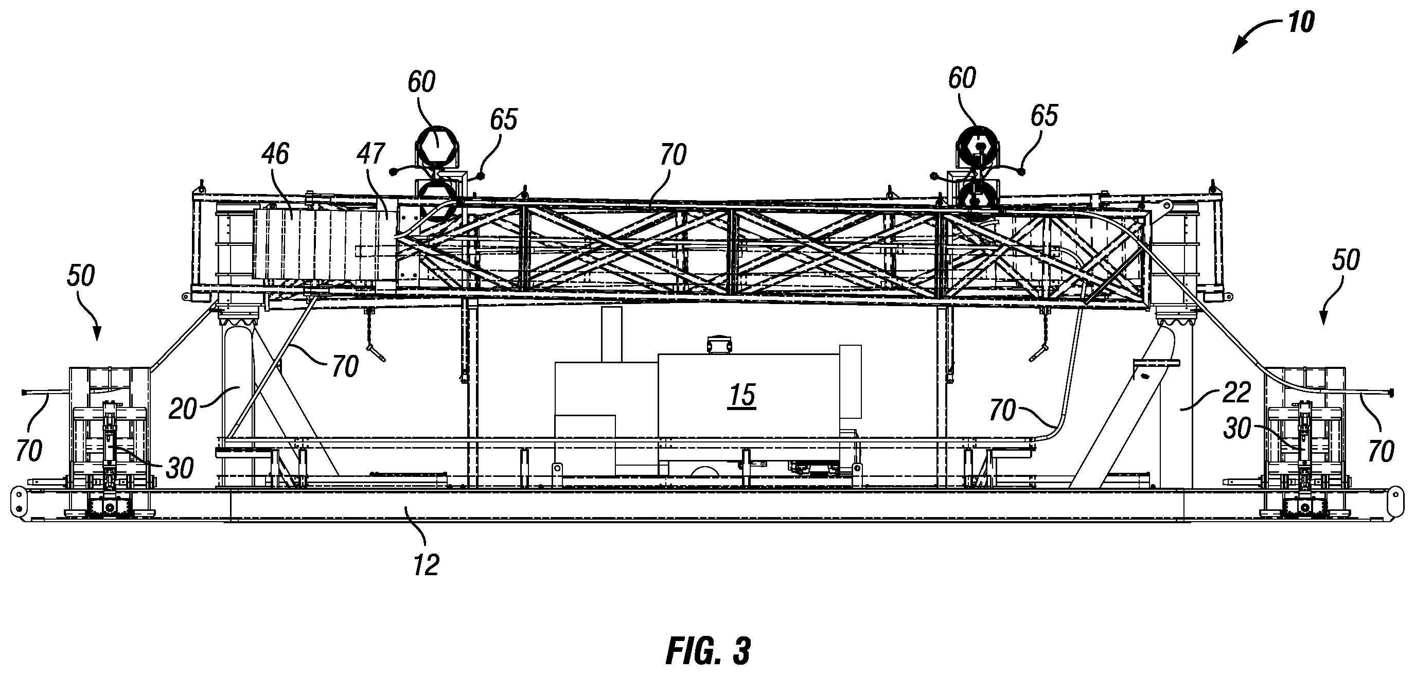 Patent US12460484 Figure 3 – Mobile boom system