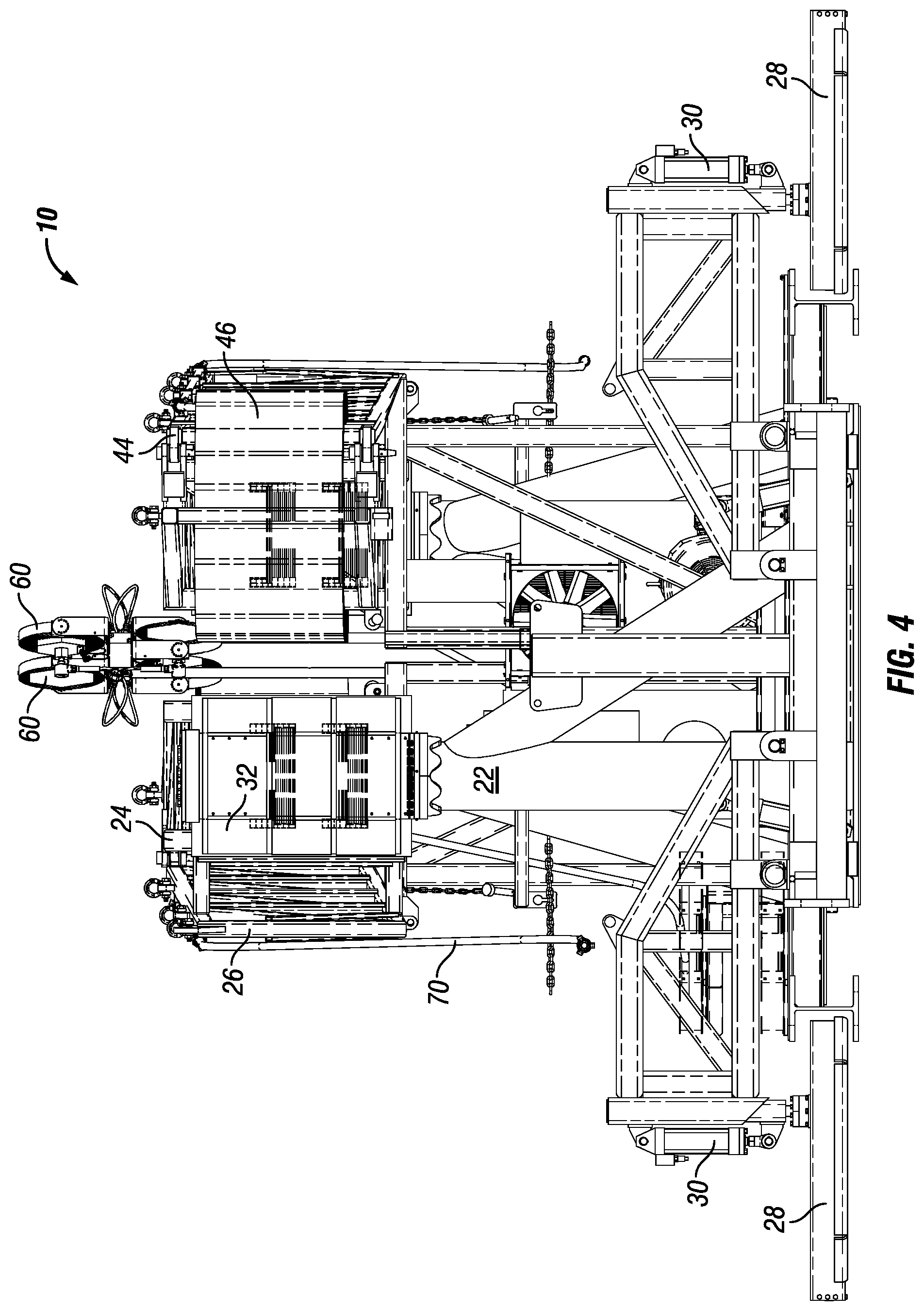 Patent US12460484 Figure 4 – Mobile boom system