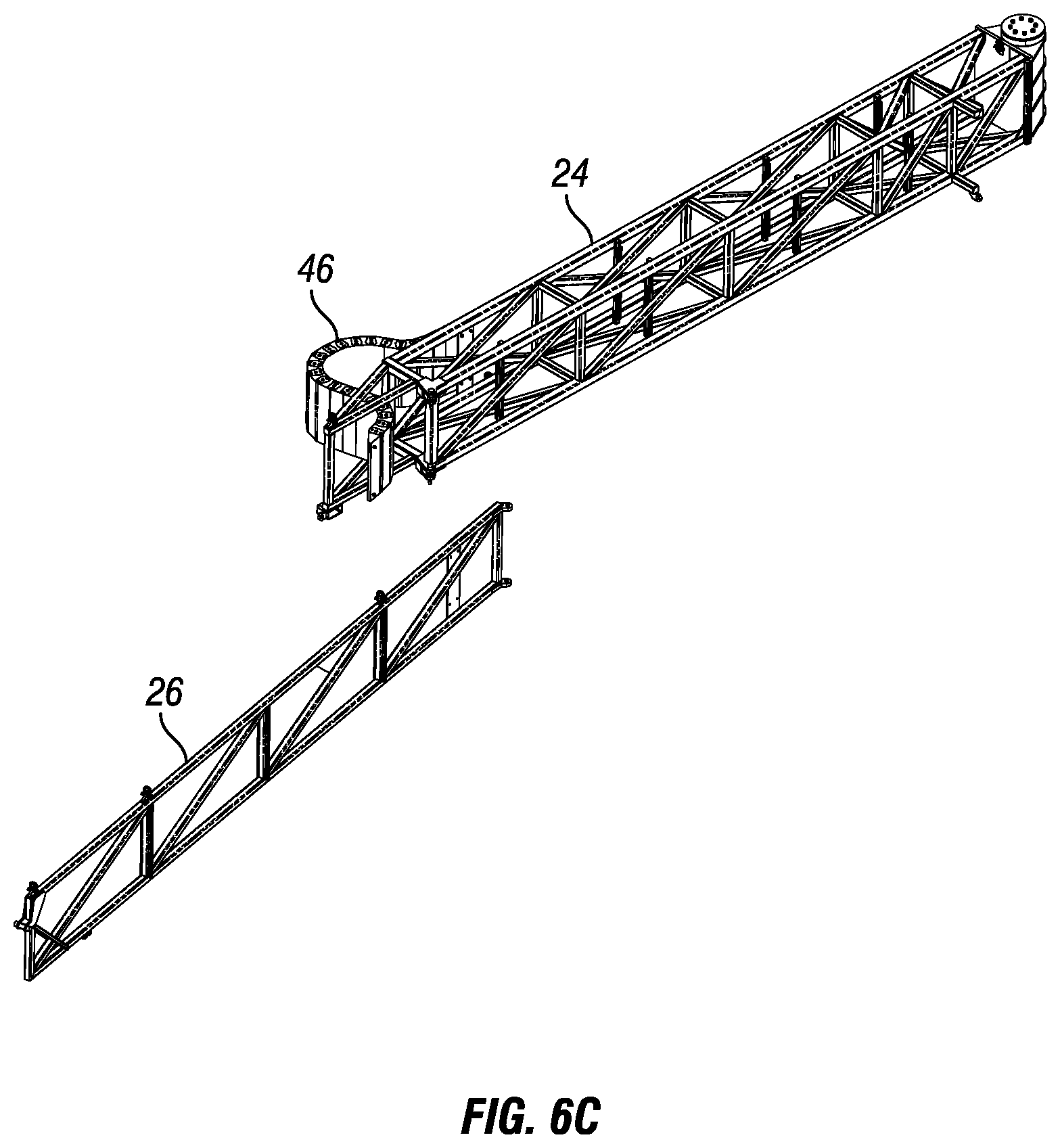 Patent US12460484 Figure 7 – Mobile boom system