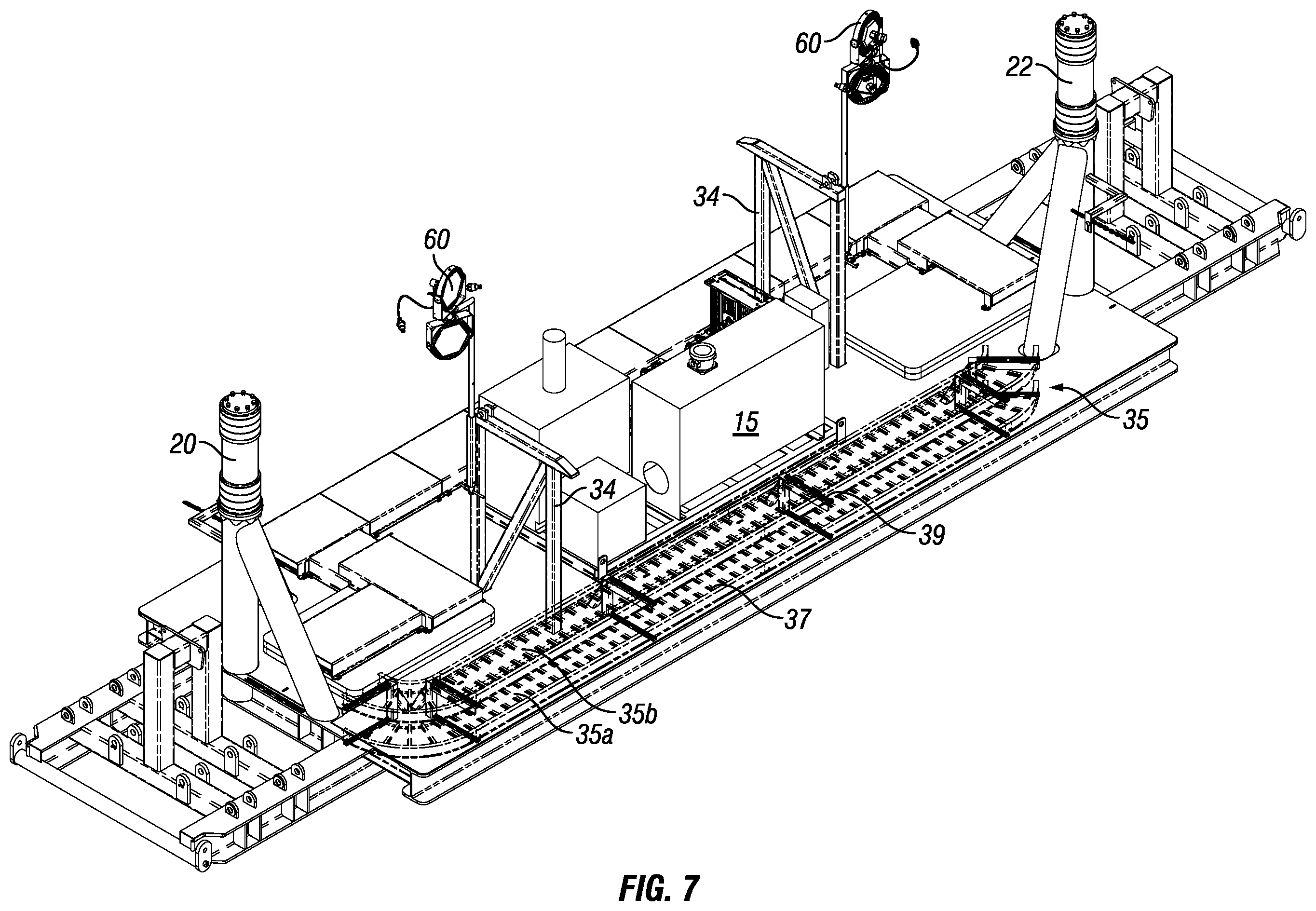 Patent US12460484 Figure 8 – Mobile boom system