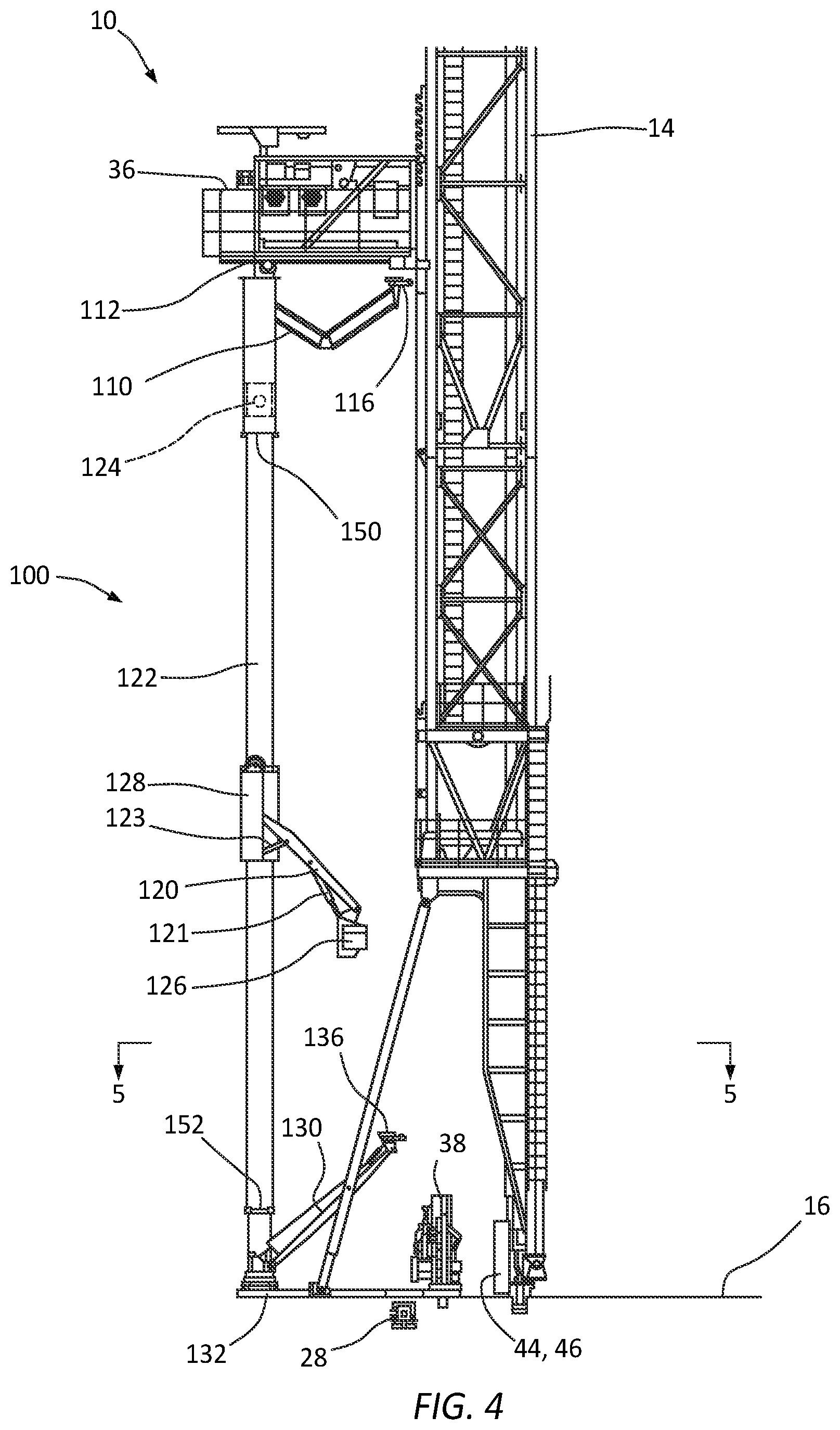 Patent US12460486 Figure 4 – Tubular handling system