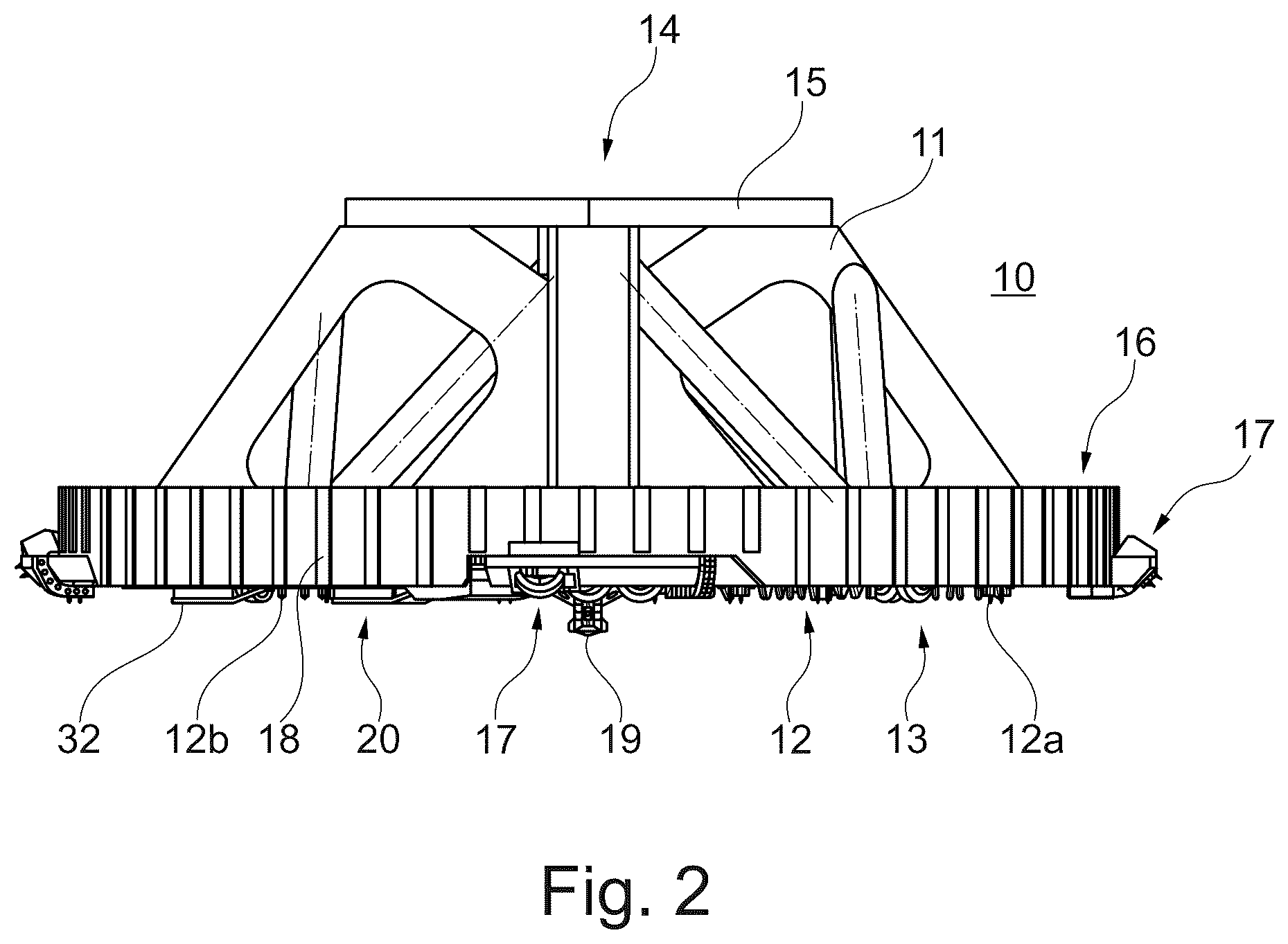 Patent US12460487 Figure 2 – Drill head for creating a borehole in the ground