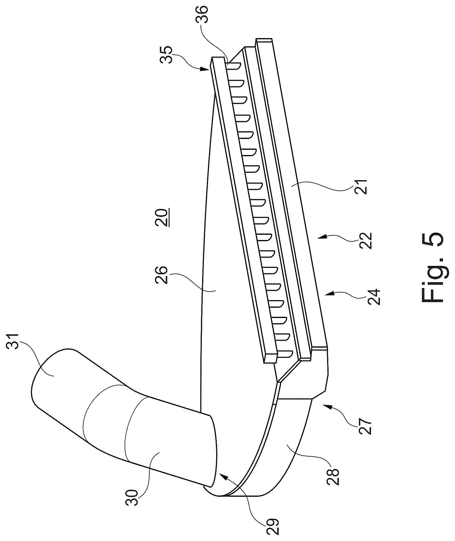 Patent US12460487 Figure 5 – Drill head for creating a borehole in the ground