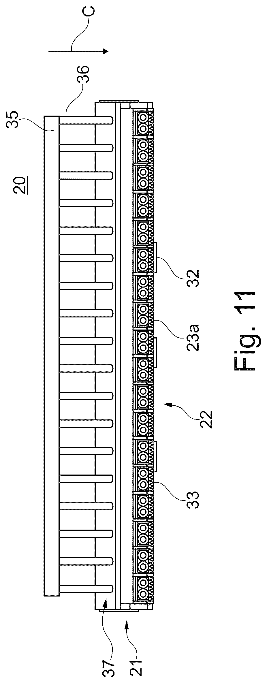 Patent US12460487 Figure 11 – Drill head for creating a borehole in the ground