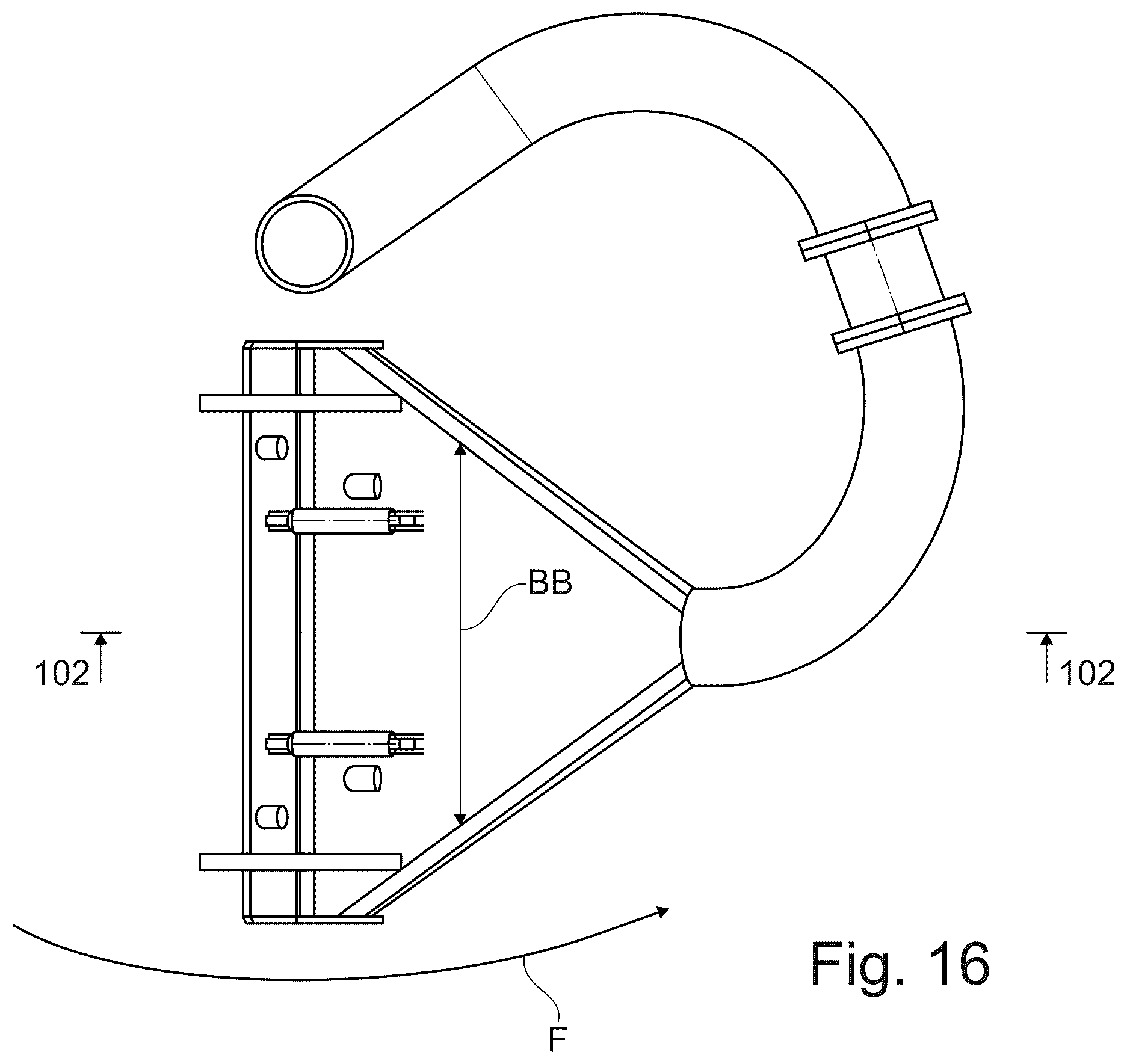 Patent US12460487 Figure 16 – Drill head for creating a borehole in the ground