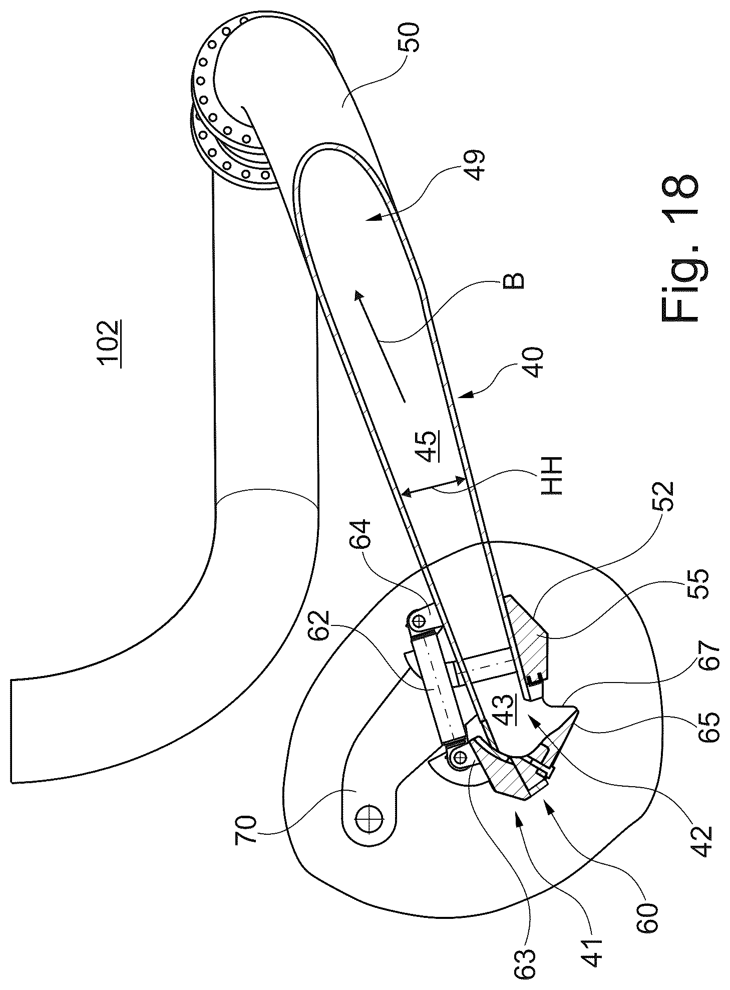 Patent US12460487 Figure 18 – Drill head for creating a borehole in the ground