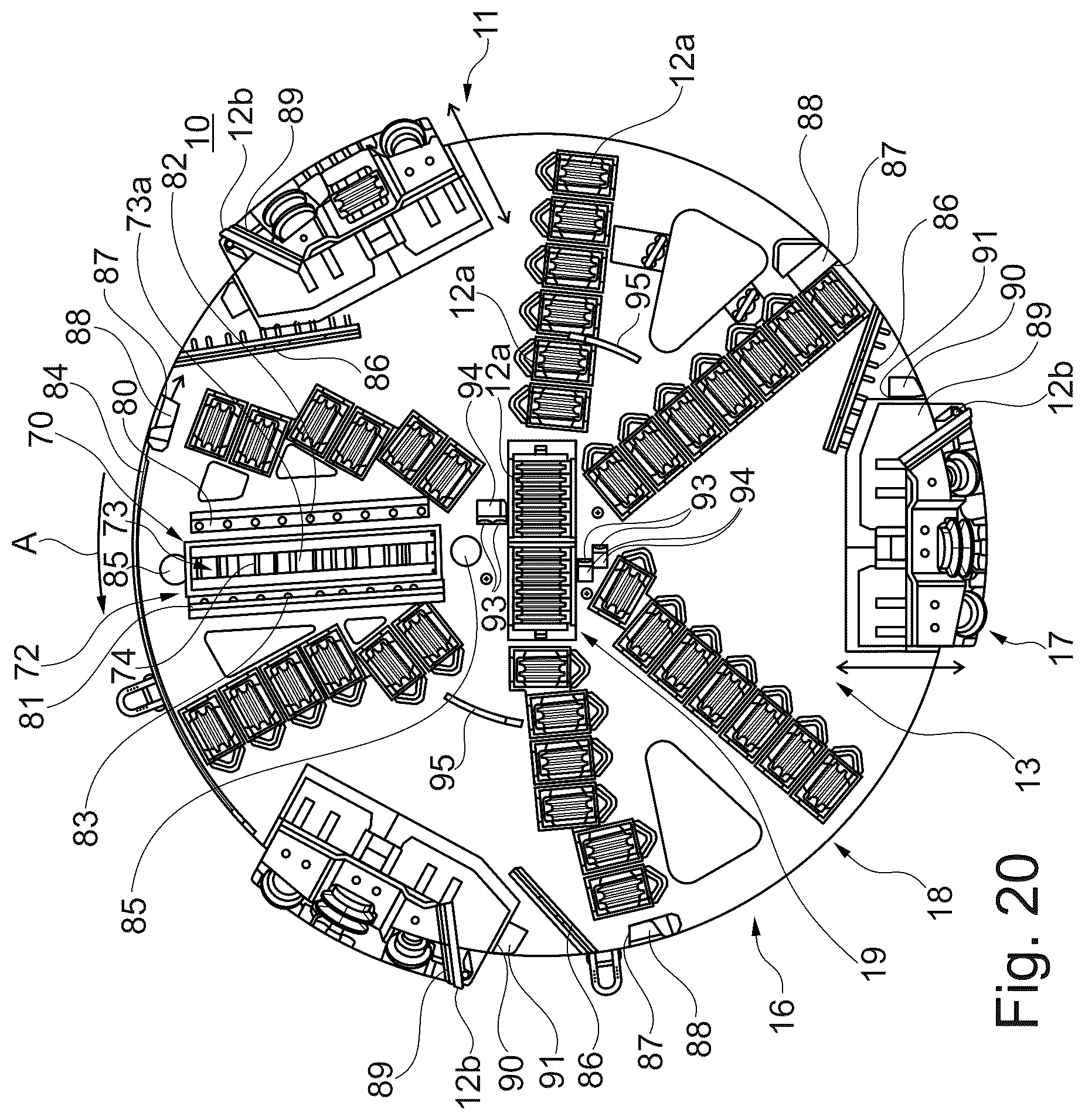 Patent US12460487 Figure 20 – Drill head for creating a borehole in the ground
